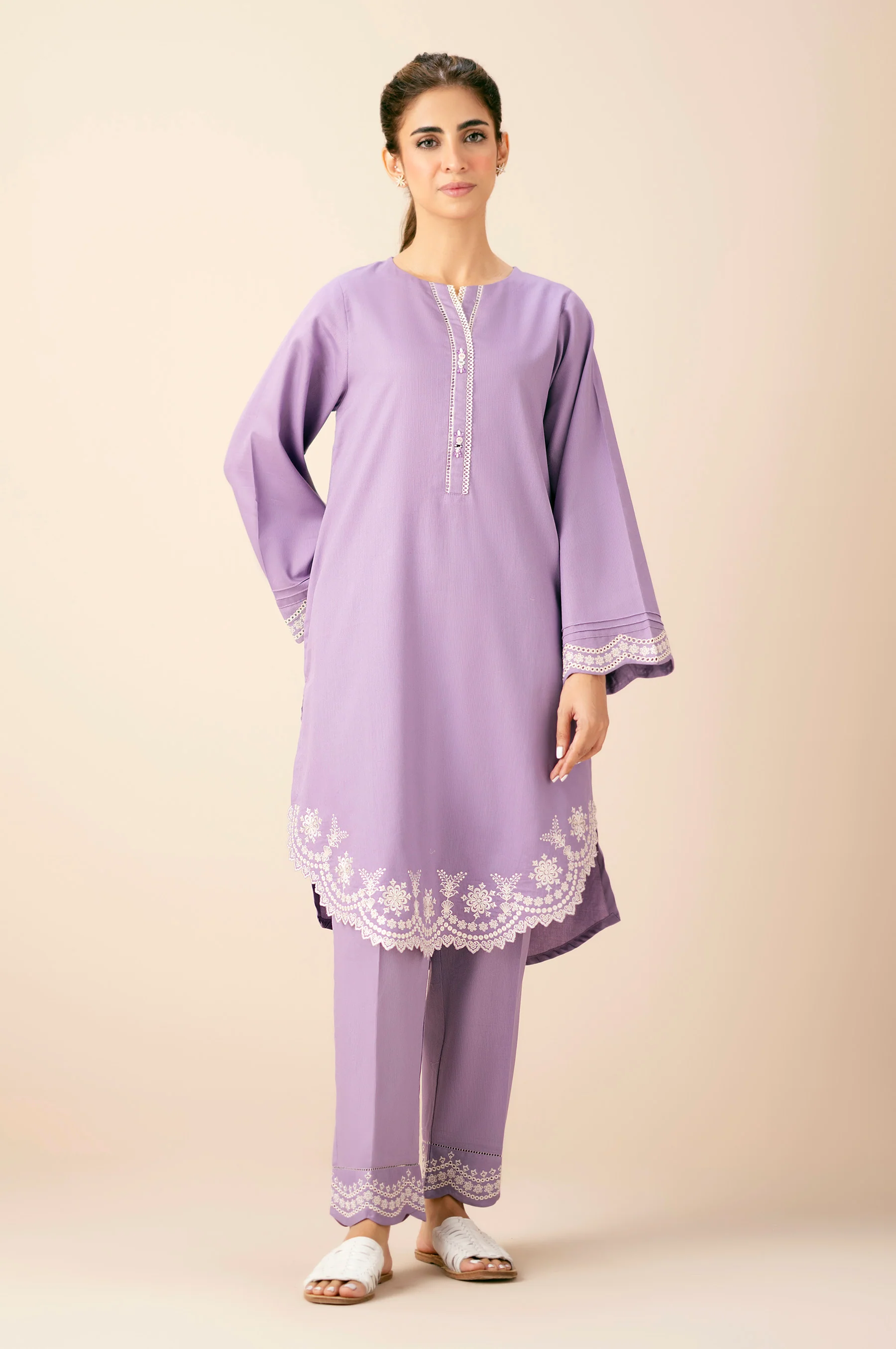 EMBROIDERED SHIRT BOTTOM SUIT