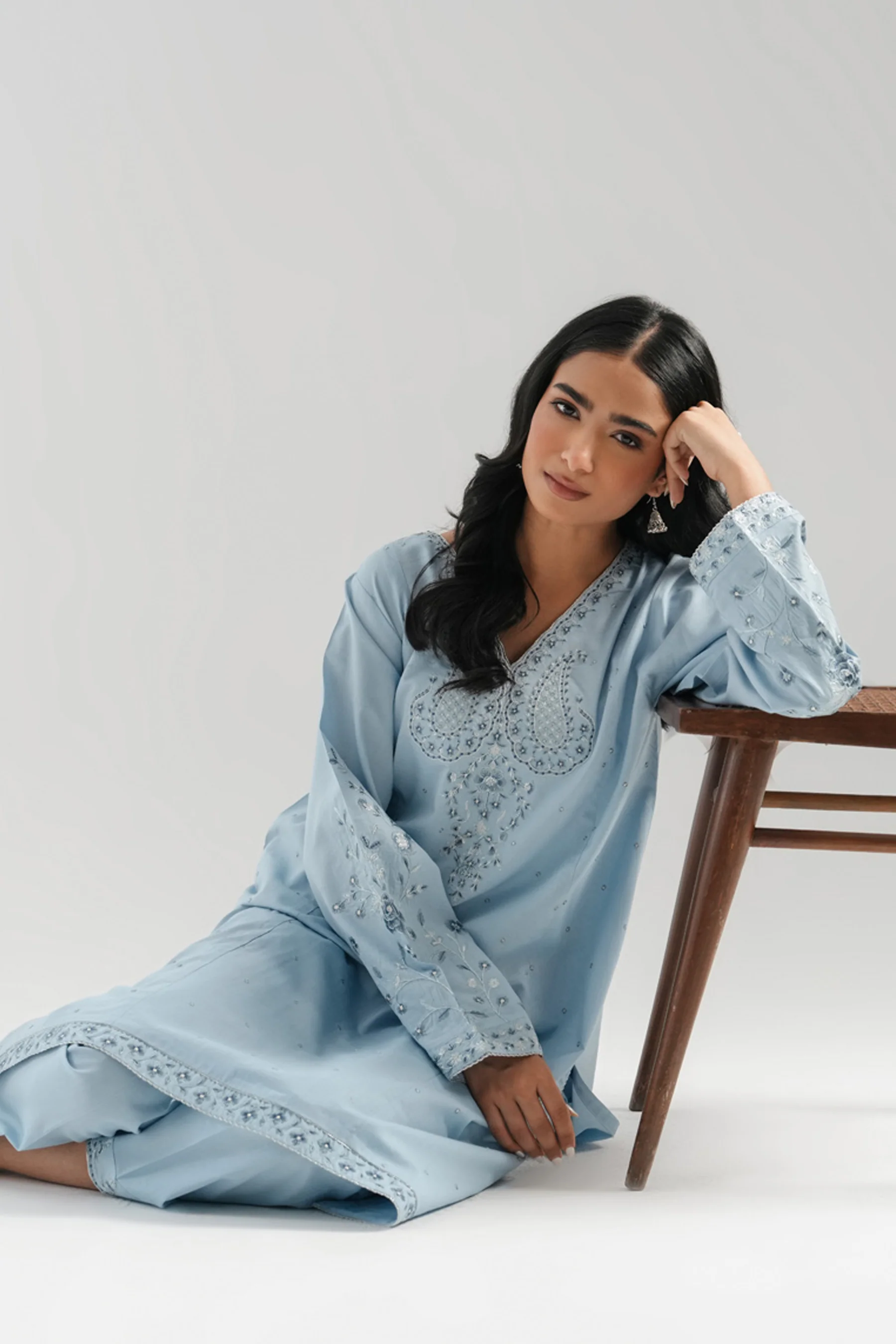 STITCHED EMBROIDERED SHIRT BOTTOM (FACTORY E-OUTLET) - Image 4
