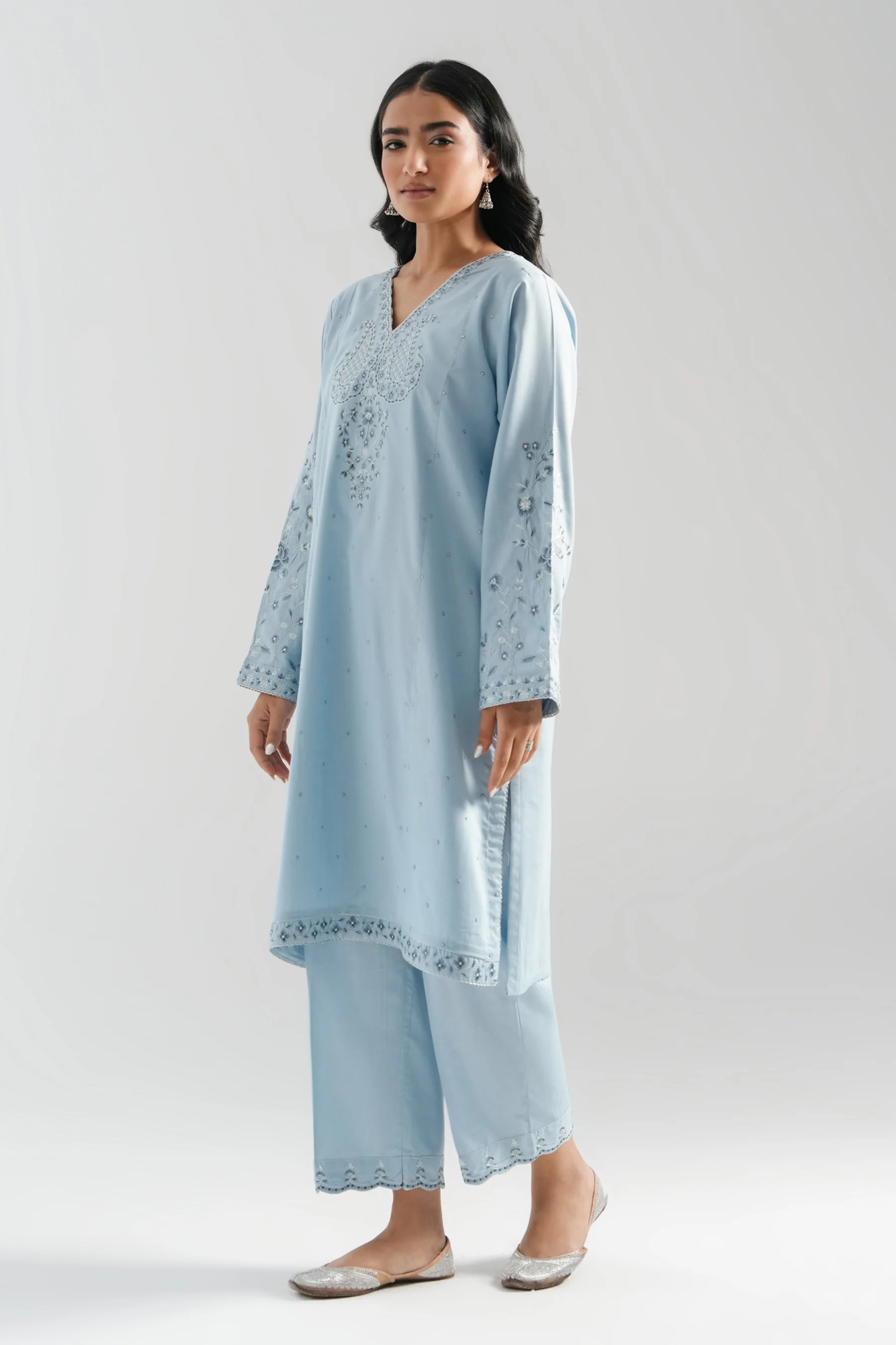 STITCHED EMBROIDERED SHIRT BOTTOM (FACTORY E-OUTLET) - Image 5
