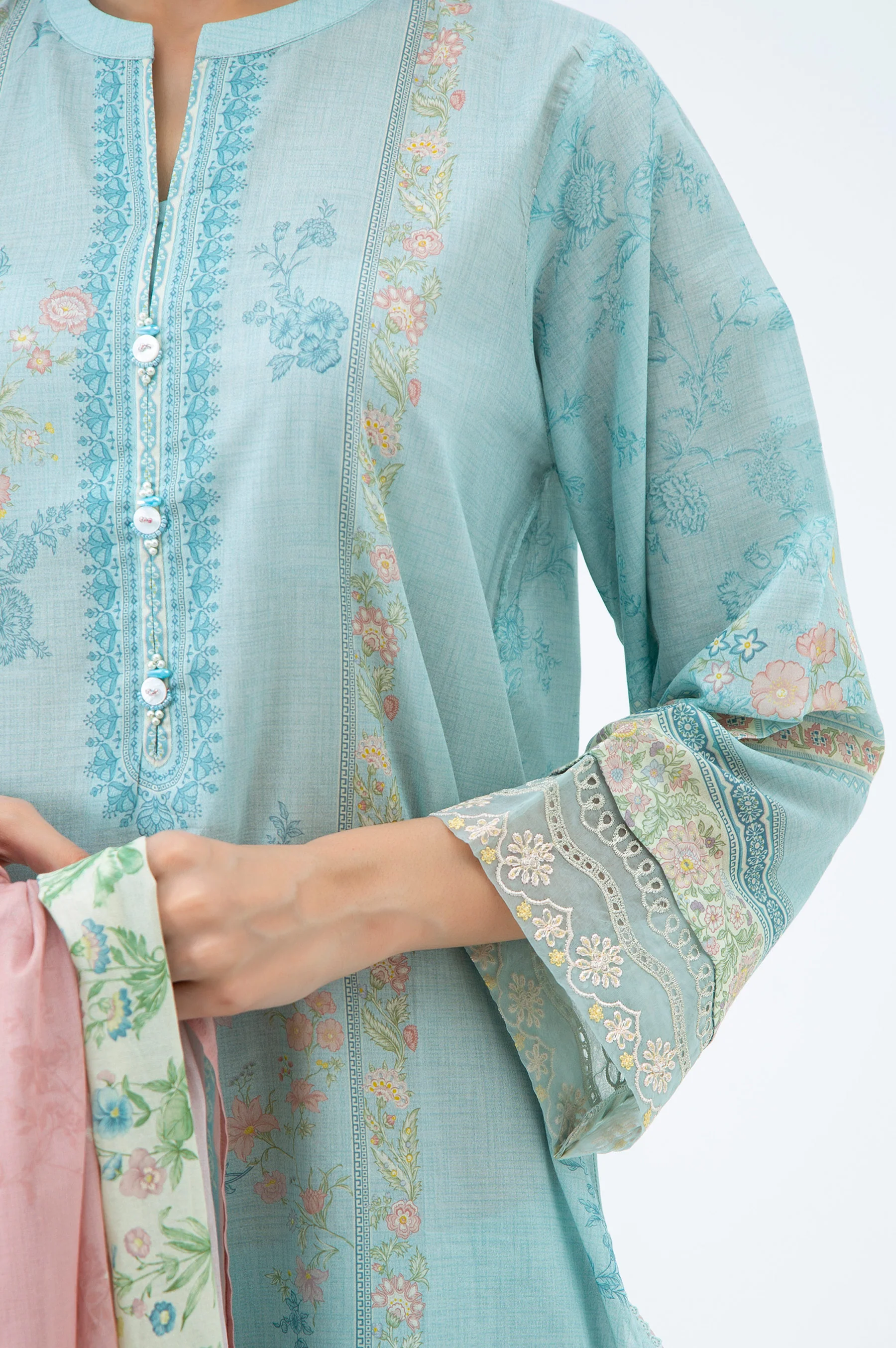 EMBROIDERED LAWN STITCHED SHIRT - Image 5