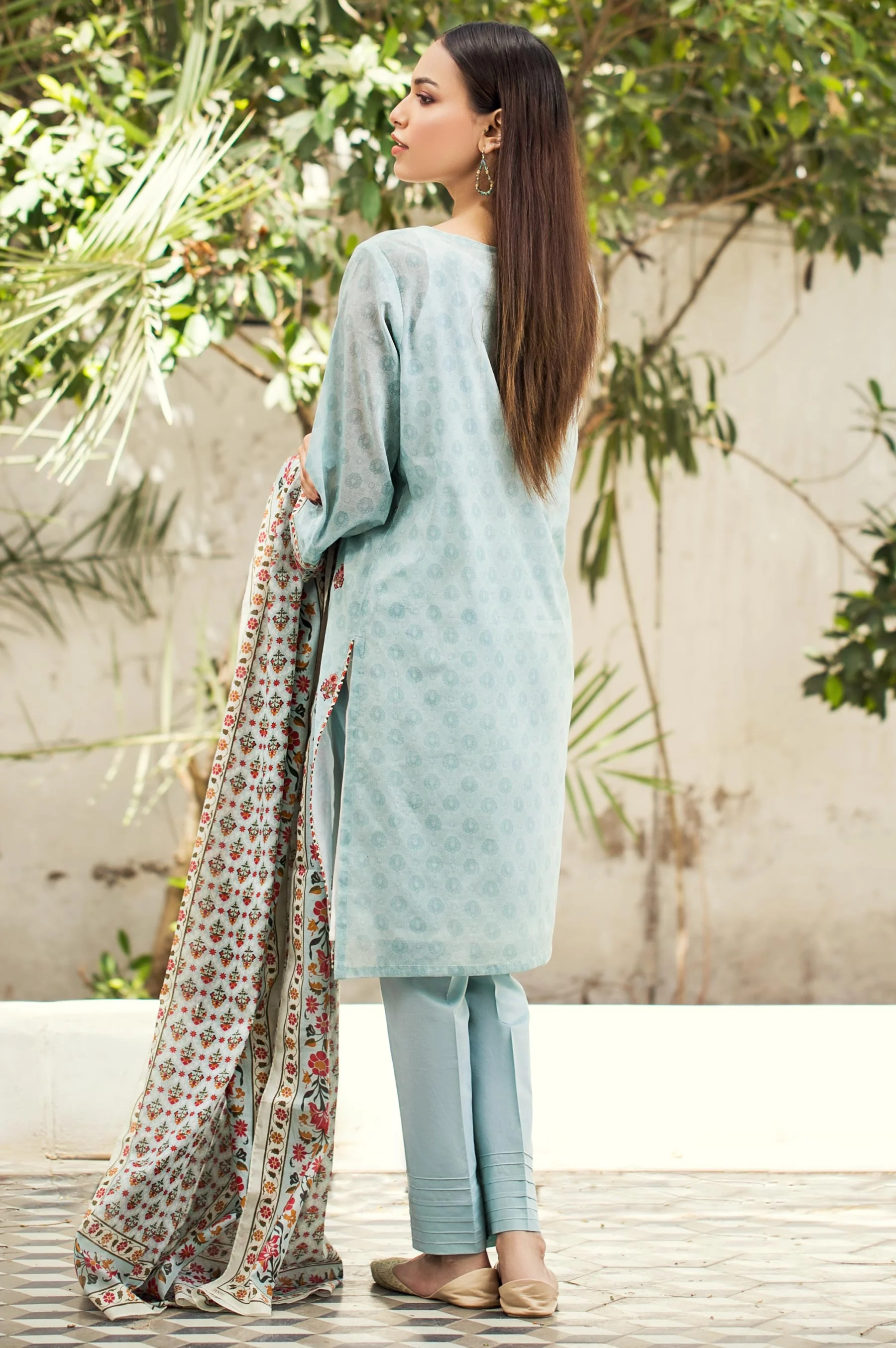 Stitched 2 Piece Embroidered Lawn Shirt - Image 2