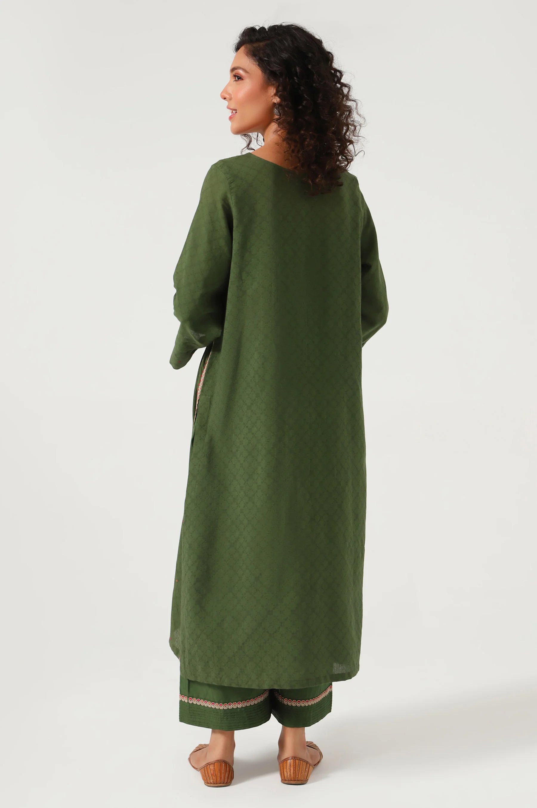 Stitched 2 Piece Embroidered Dobby Suit - Image 3