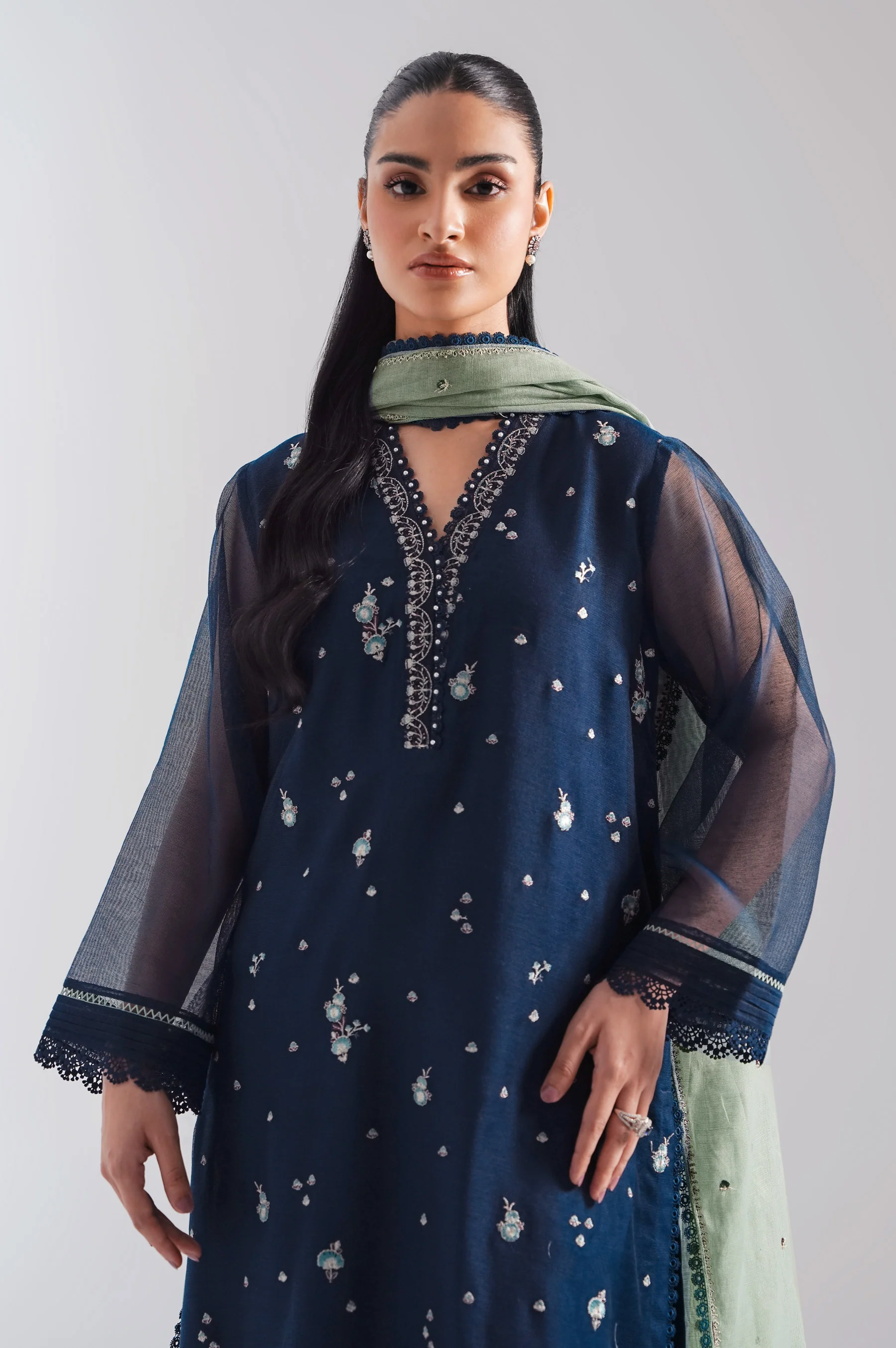 EMBROIDERED SHIRT DUPATTA - Image 2