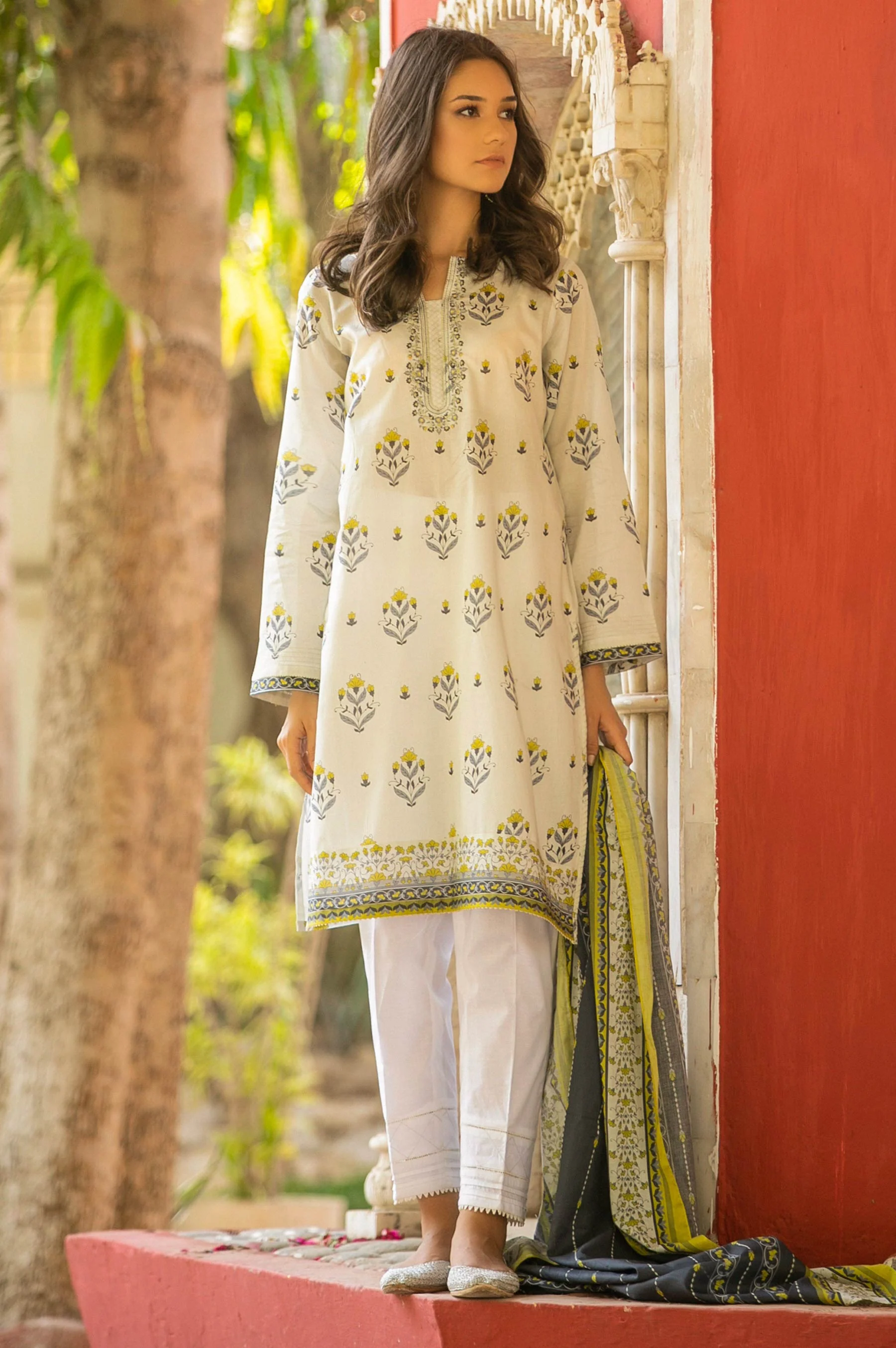 Stitched 2 Piece Embroidered Lawn Suit