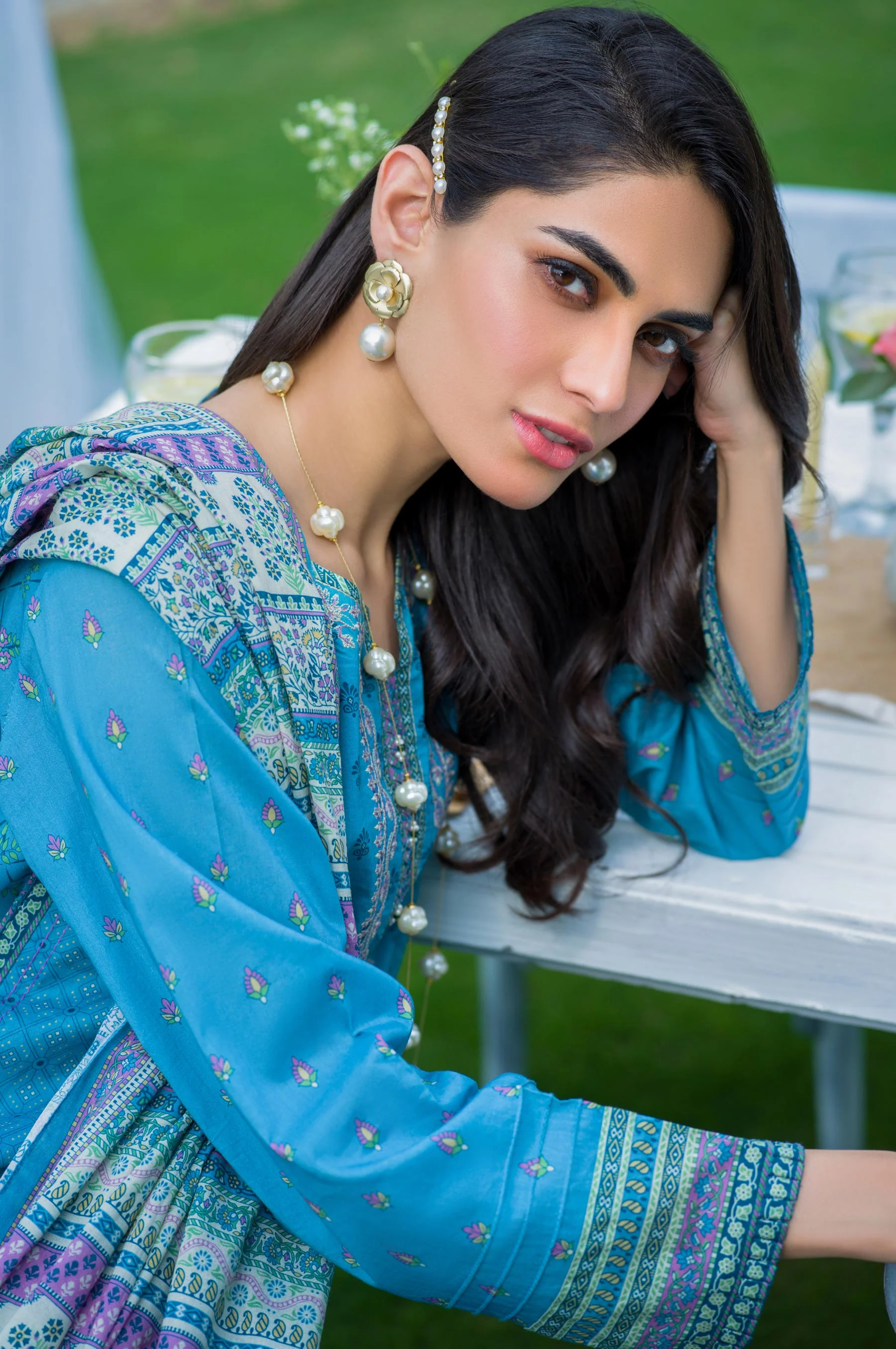 Stitched 2 Piece Embroidered Lawn Suit - Image 6