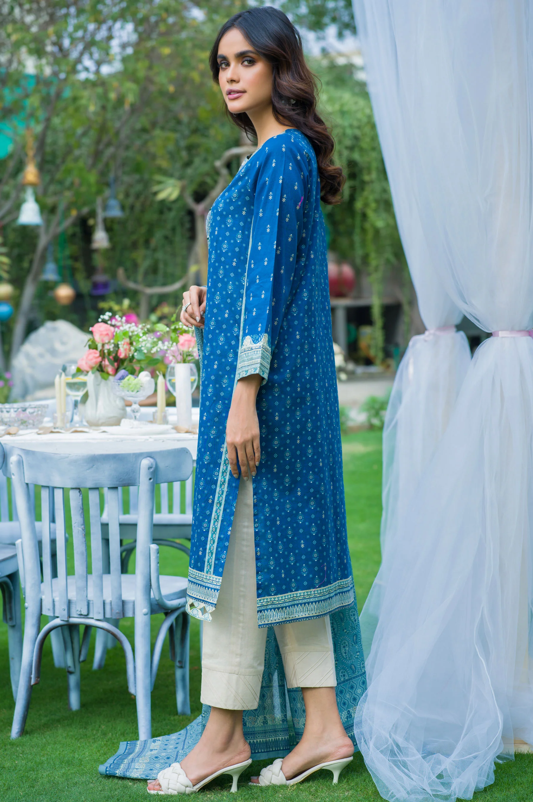 Stitched 2 Piece Embroidered Lawn Suit - Image 3