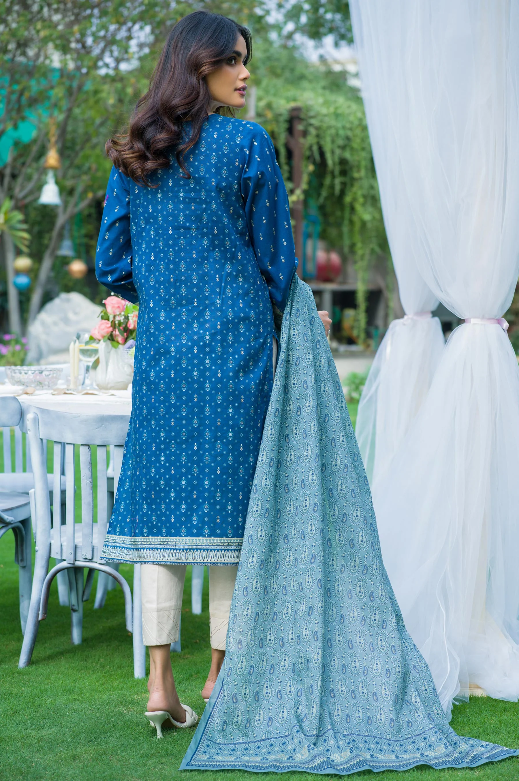 Stitched 2 Piece Embroidered Lawn Suit - Image 4