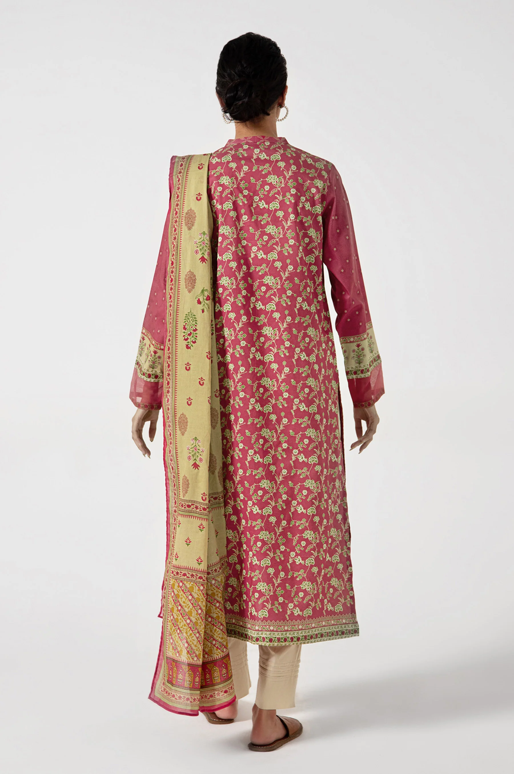 Stitched 2 Piece Embroidered Lawn with Voile Slub Suit - Image 4