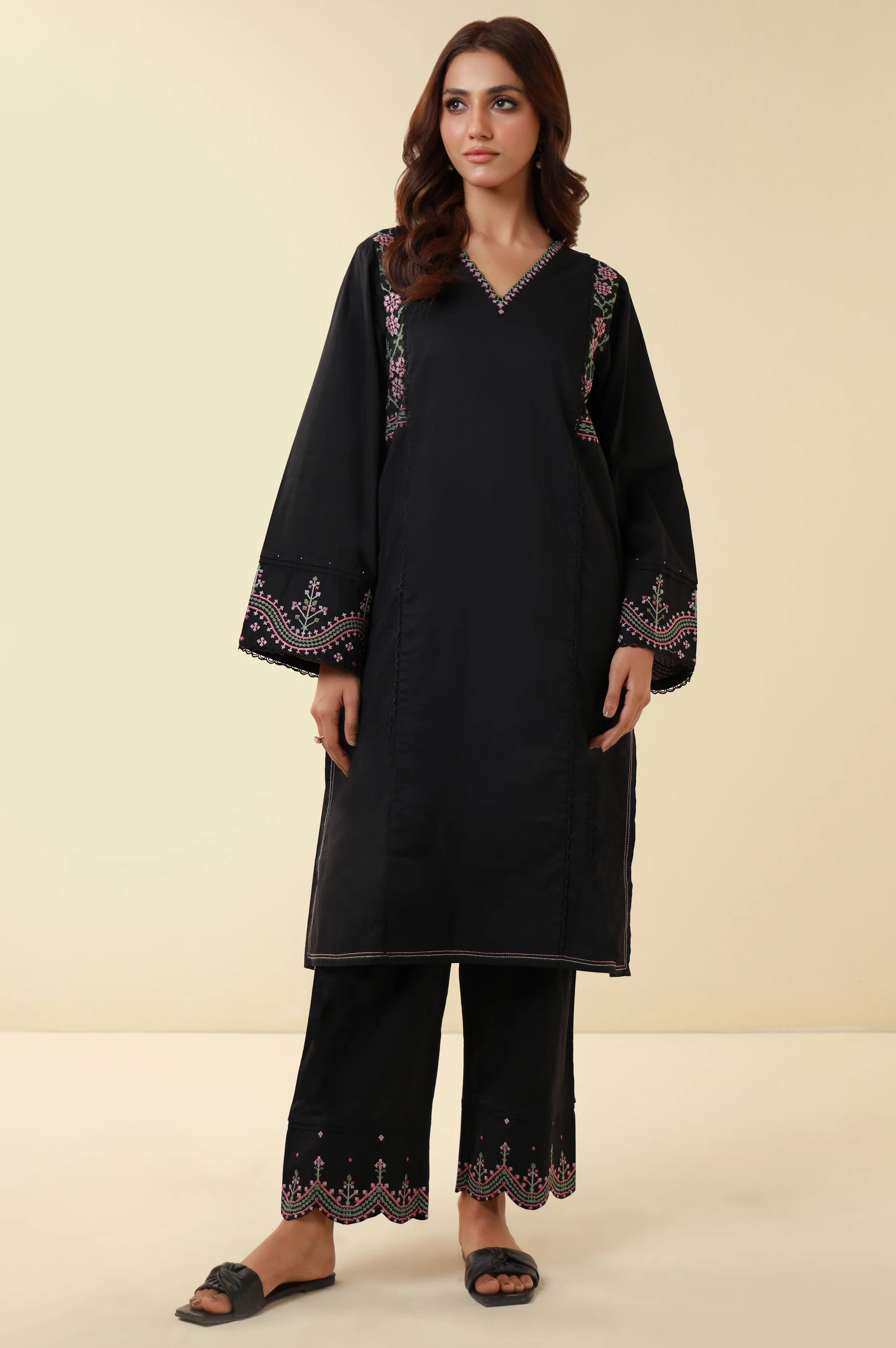 Stitched 2 Piece Embroidered Lawn Suit