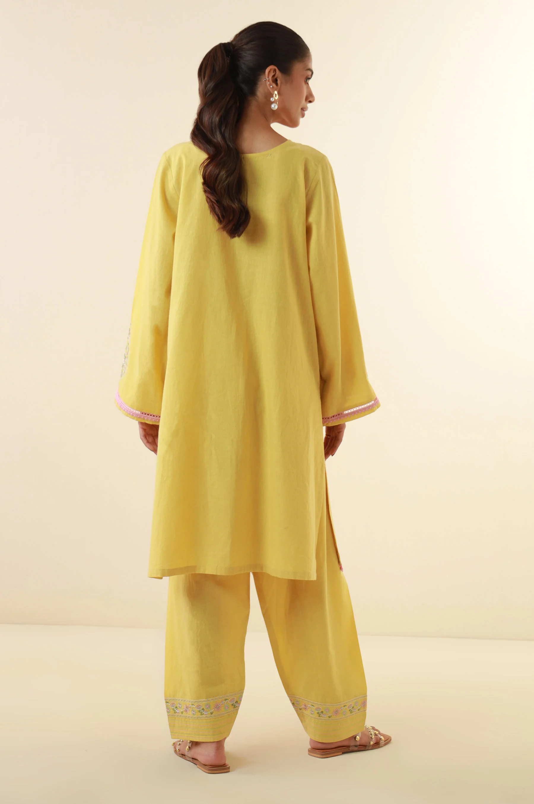 Stitched 2 Piece Embroidered Lawn Suit - Image 3