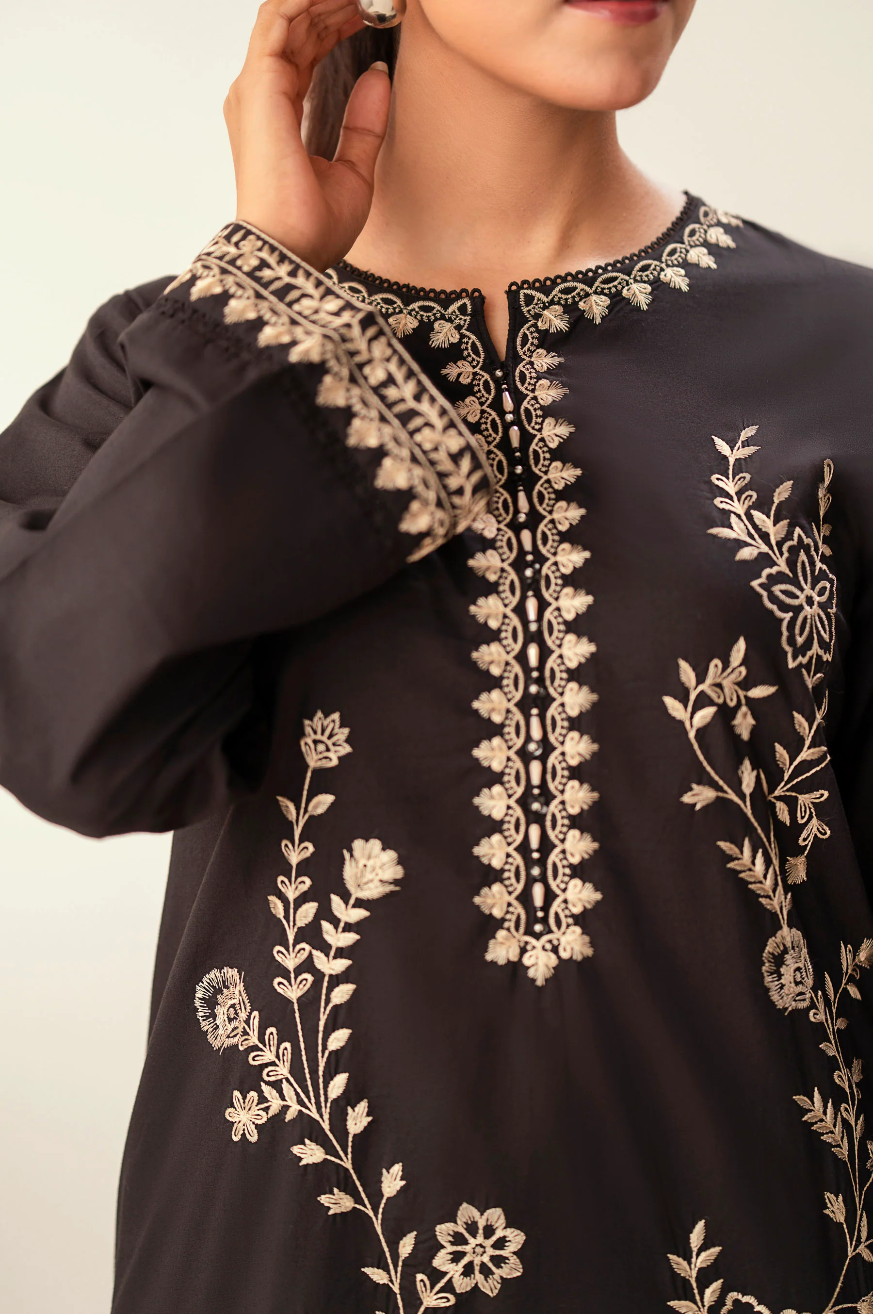 Stitched 2 Piece Embroidered Lawn Suit - Image 3