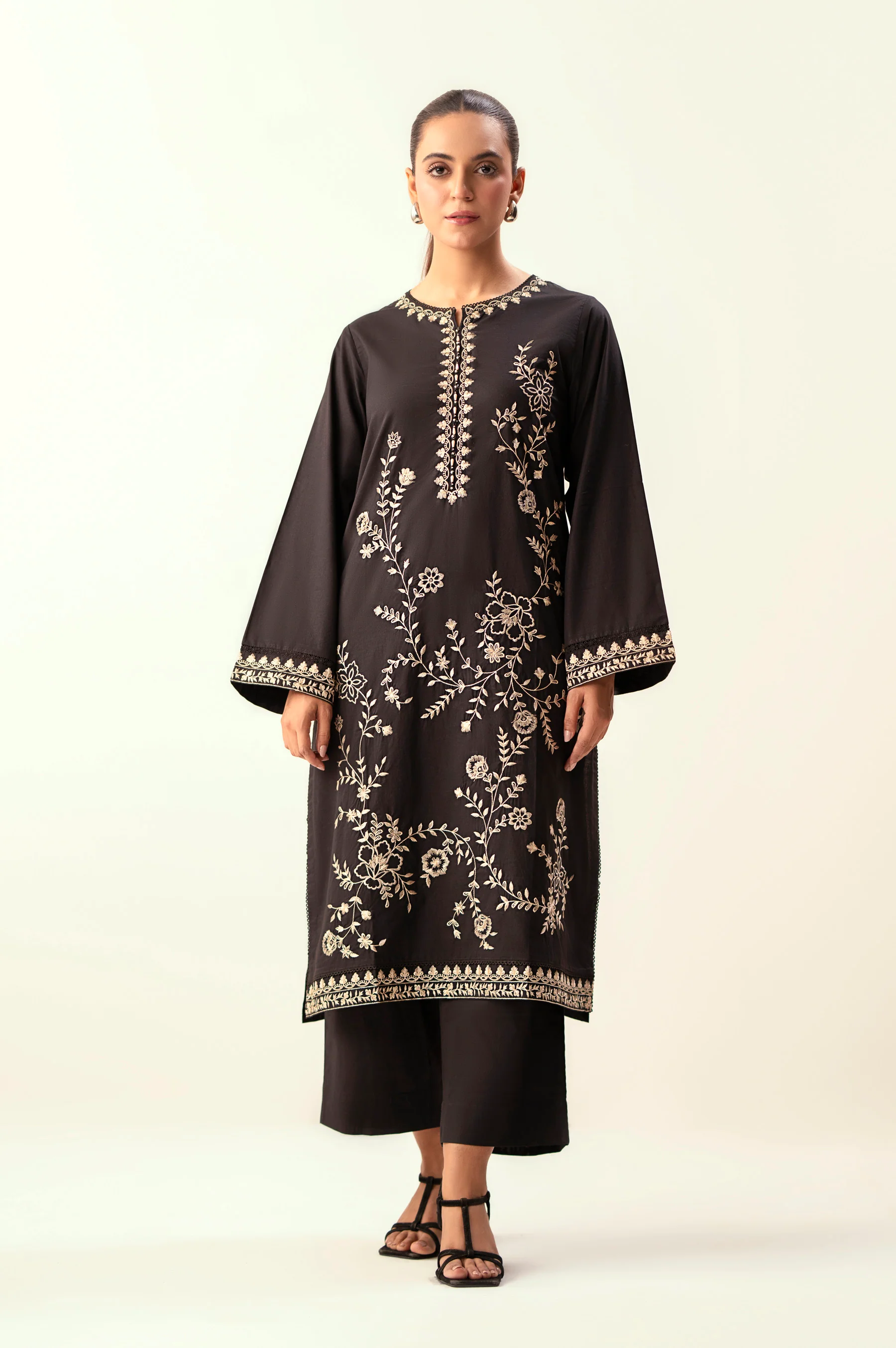 Stitched 2 Piece Embroidered Lawn Suit - Image 4
