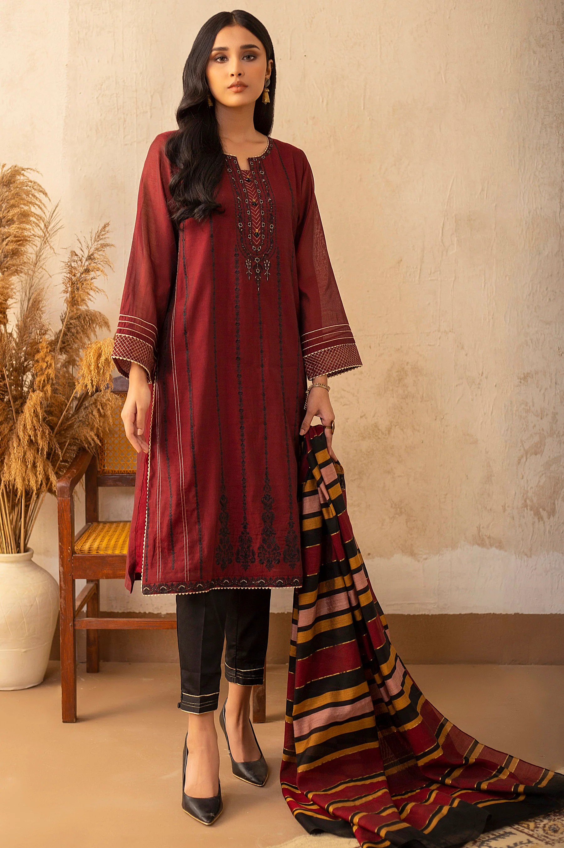 Stitched 2 Piece Staple Embroidered Suit
