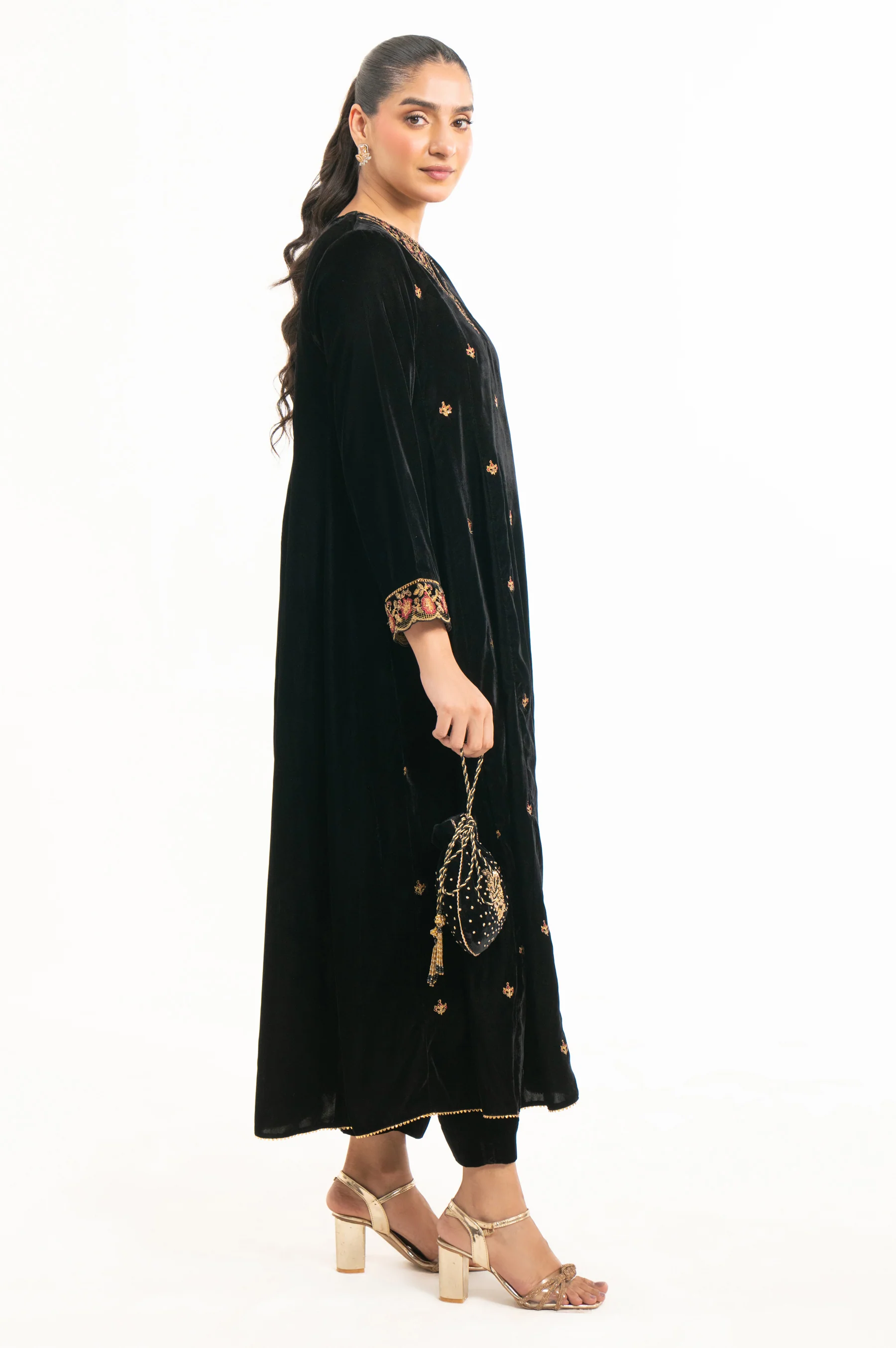 EMBROIDERED VELVET SHIRT & BOTTOM - Image 7