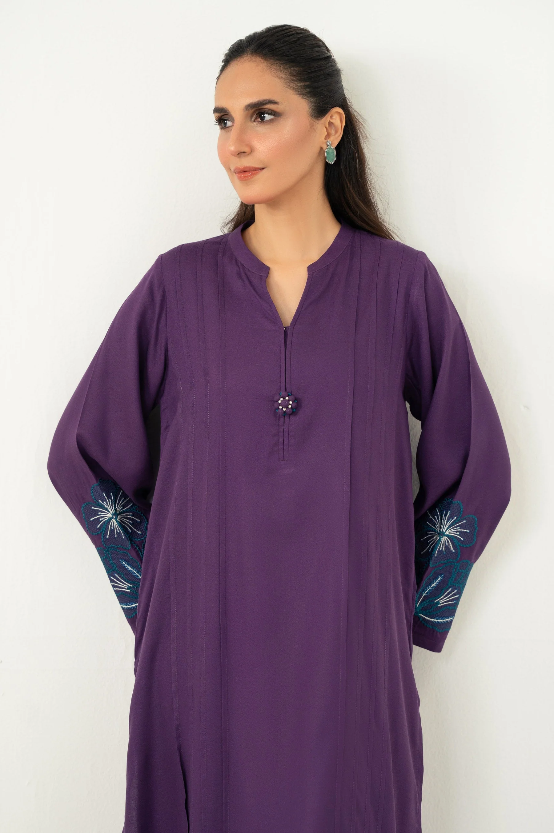 STITCHED EMBROIDERED SHIRT BOTTOM (FACTORY E-OUTLET) - Image 5