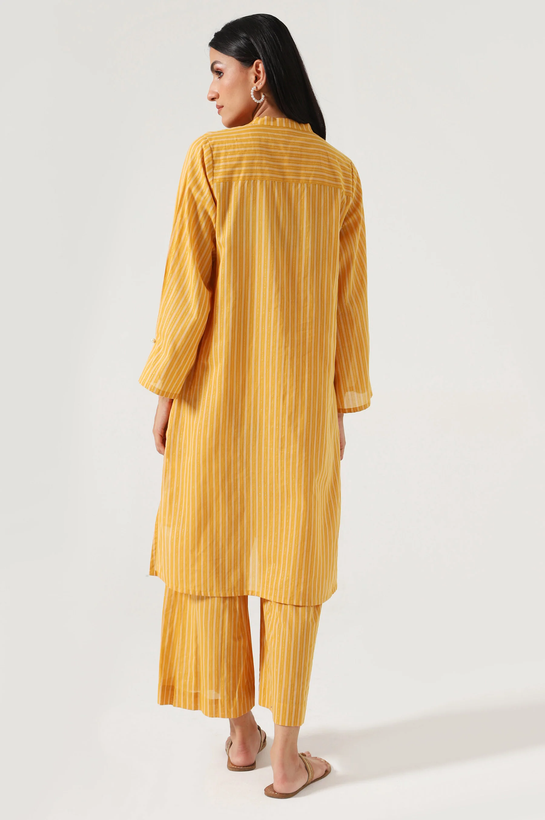 Stitched 2 Piece Embroidered Yarn Dyed Suit - Image 4