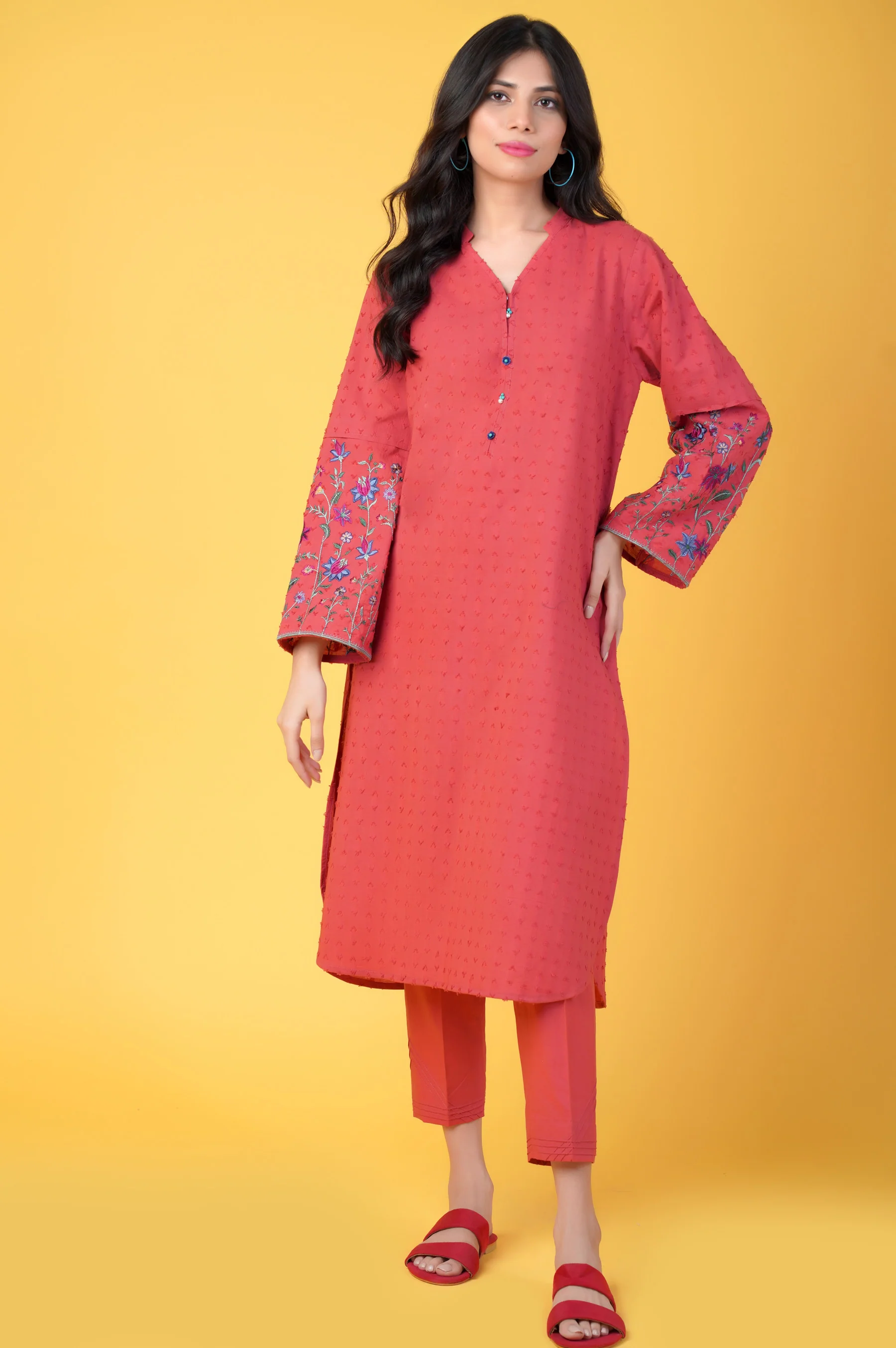 Stitched 2 piece Brochia Jacquard Suit - Image 2