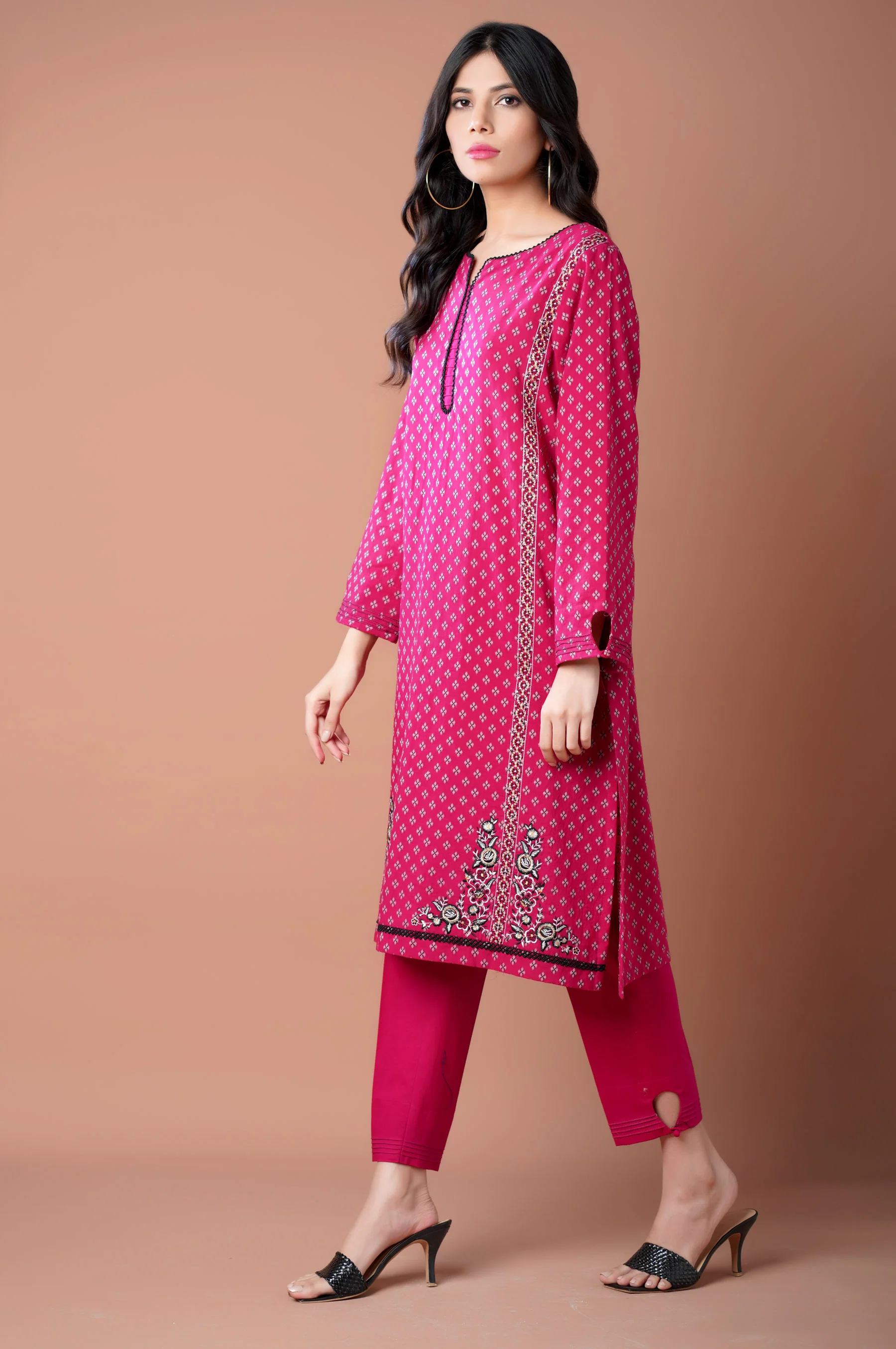 Stitched 2 Piece Jacquard Suit - Image 3