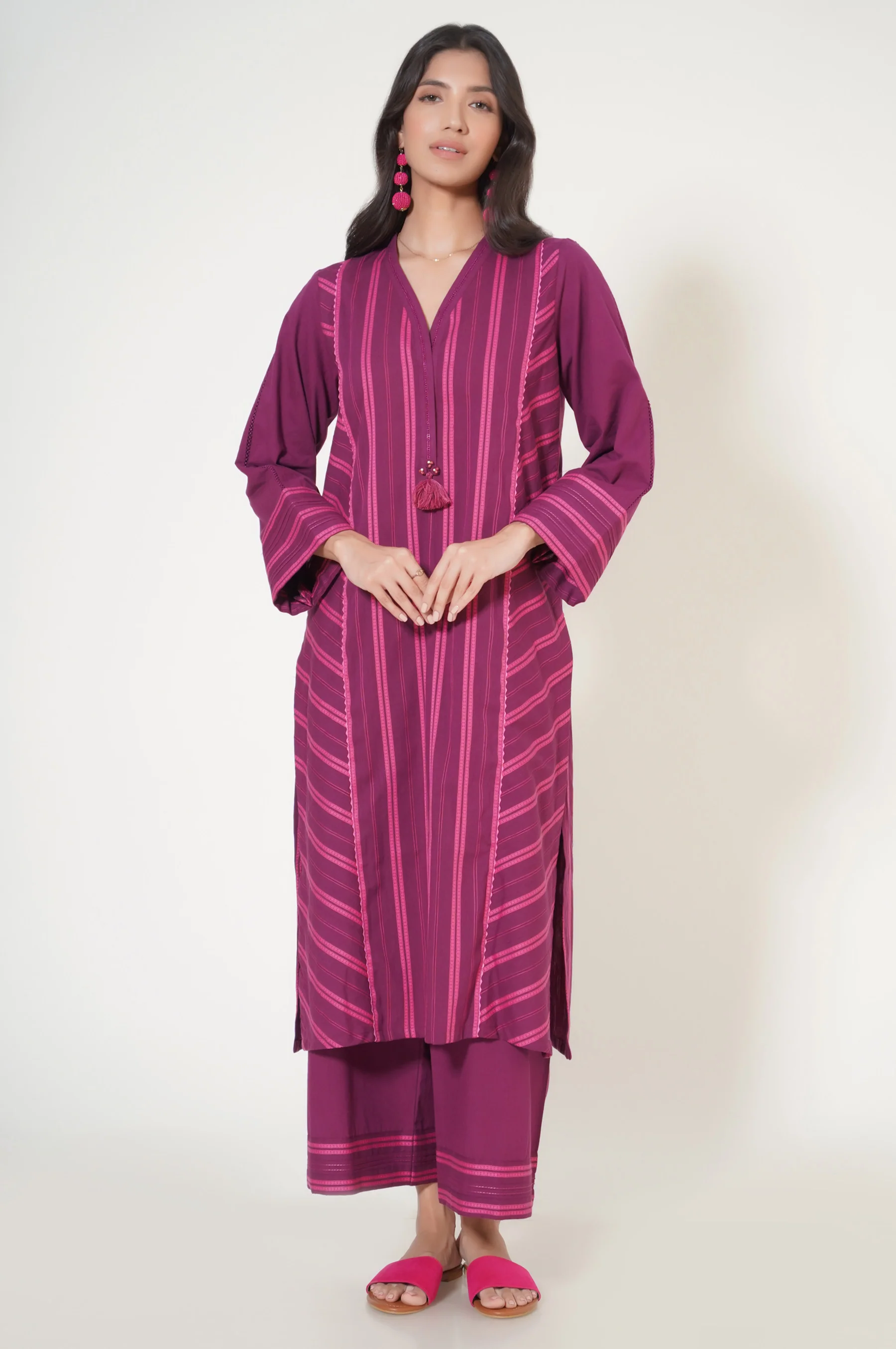 Stitched 2 Piece Jacquard Suit - Image 5