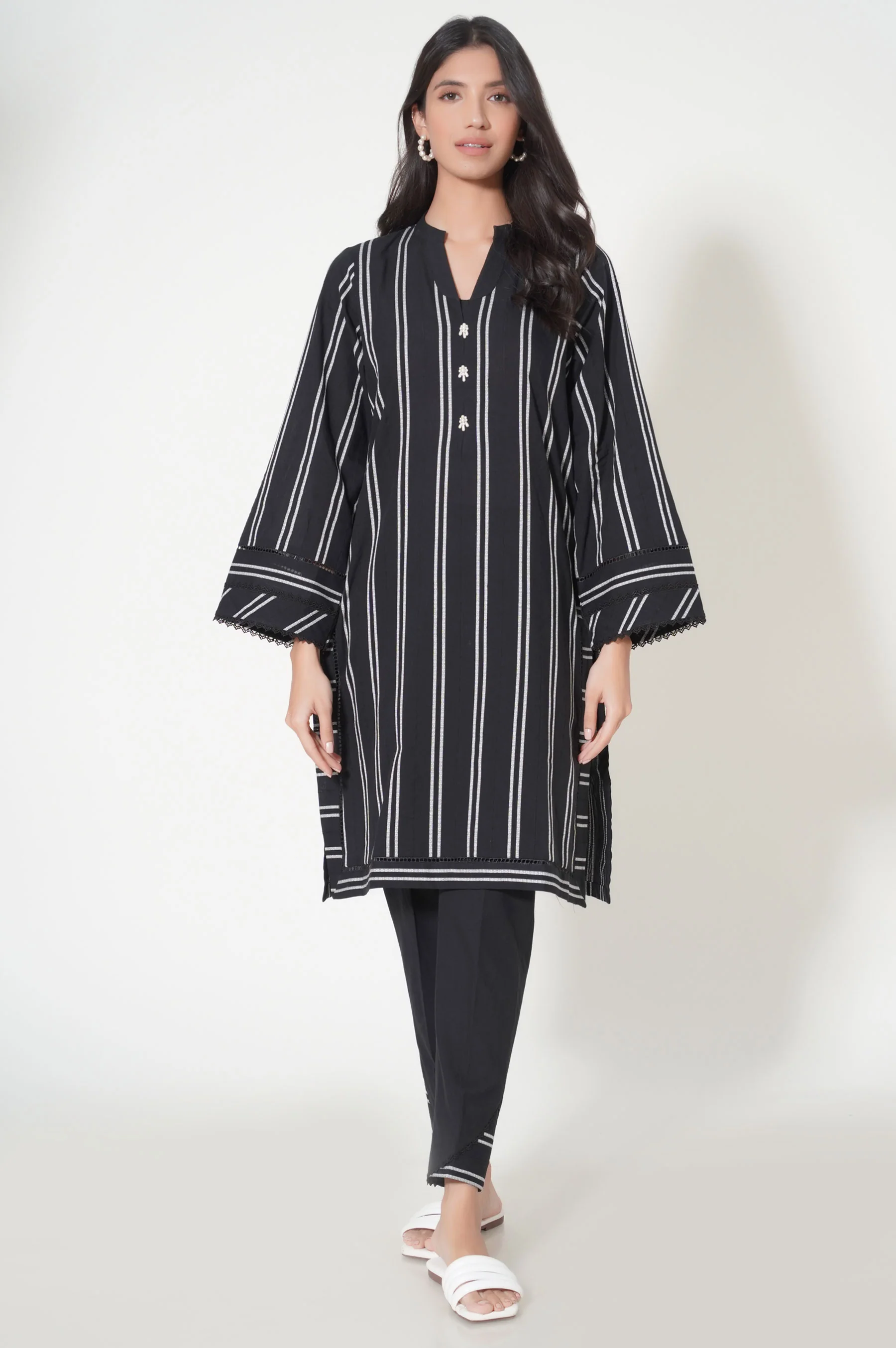 Stitched 2 Piece Jacquard Suit Suit - Image 2