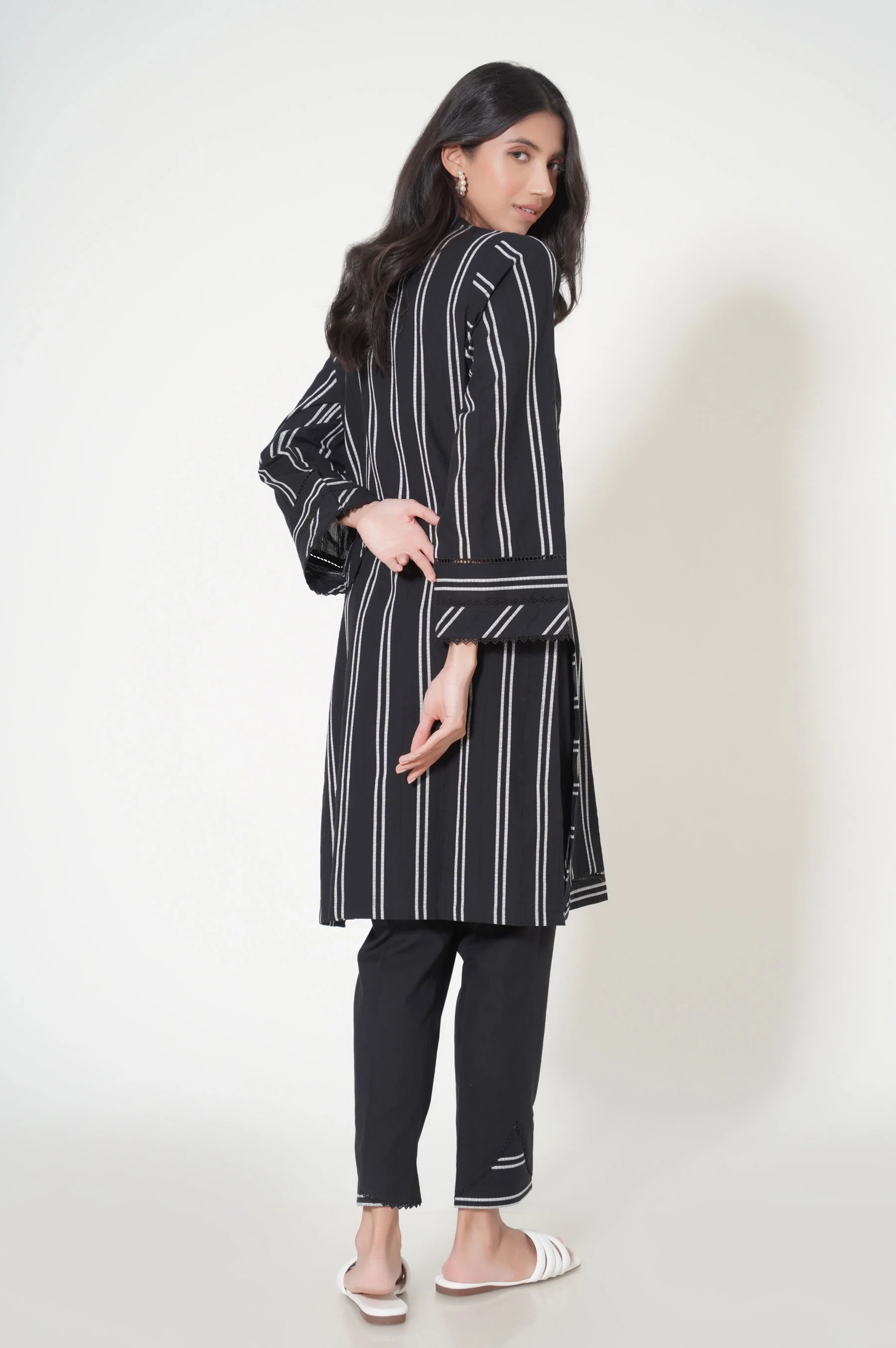 Stitched 2 Piece Jacquard Suit Suit - Image 5