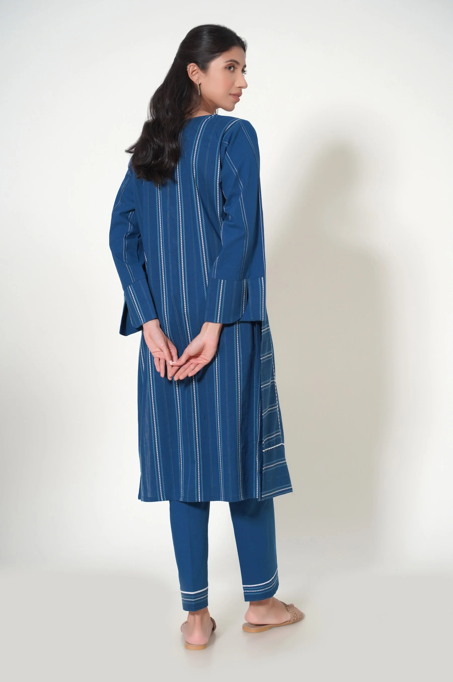 Stitched 2 Piece Jacquard Suit - Image 4