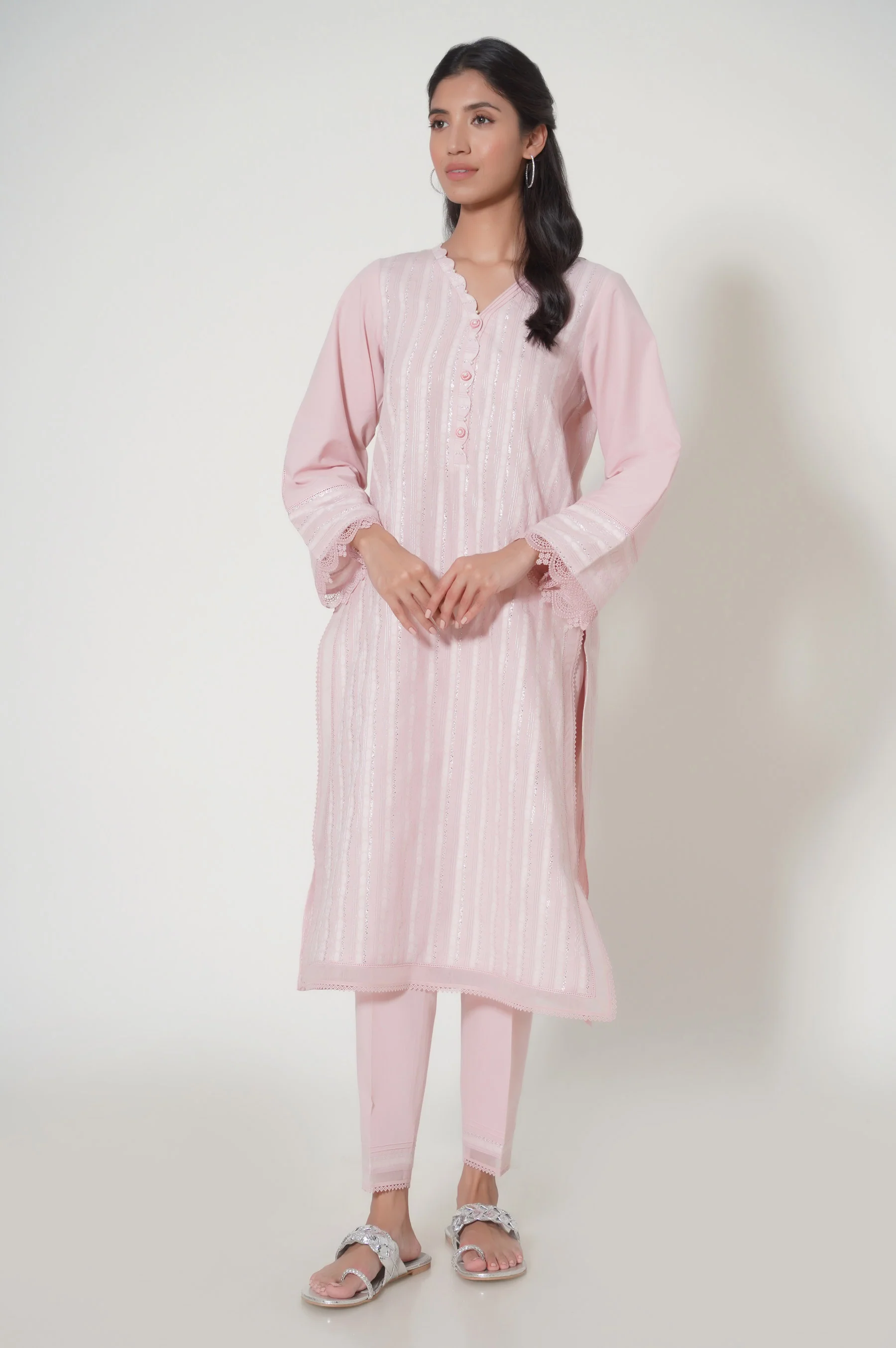 Stitched 2 Piece Jacquard Suit - Image 2