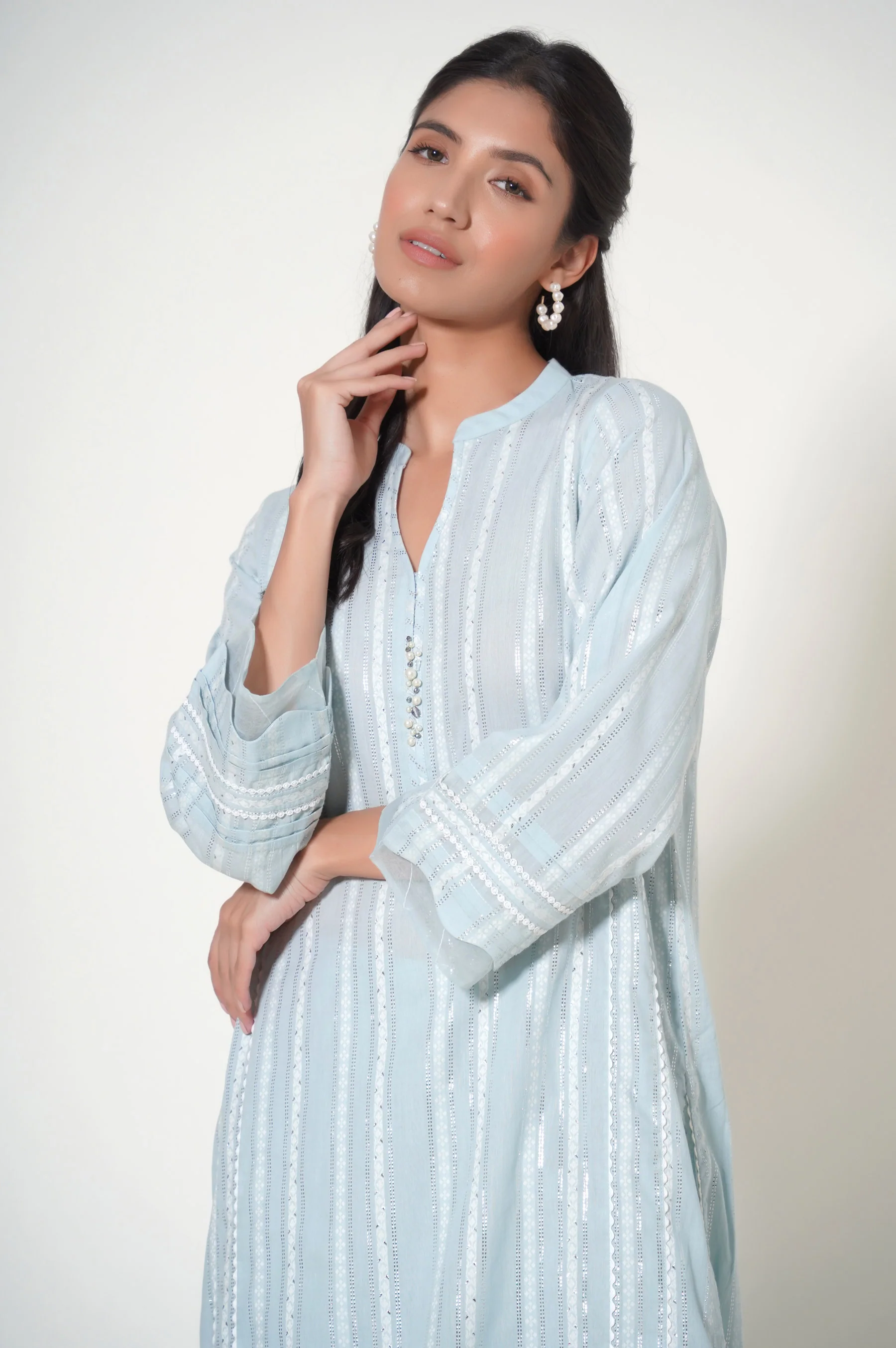 Stitched 2 Piece Jacquard Suit - Image 2