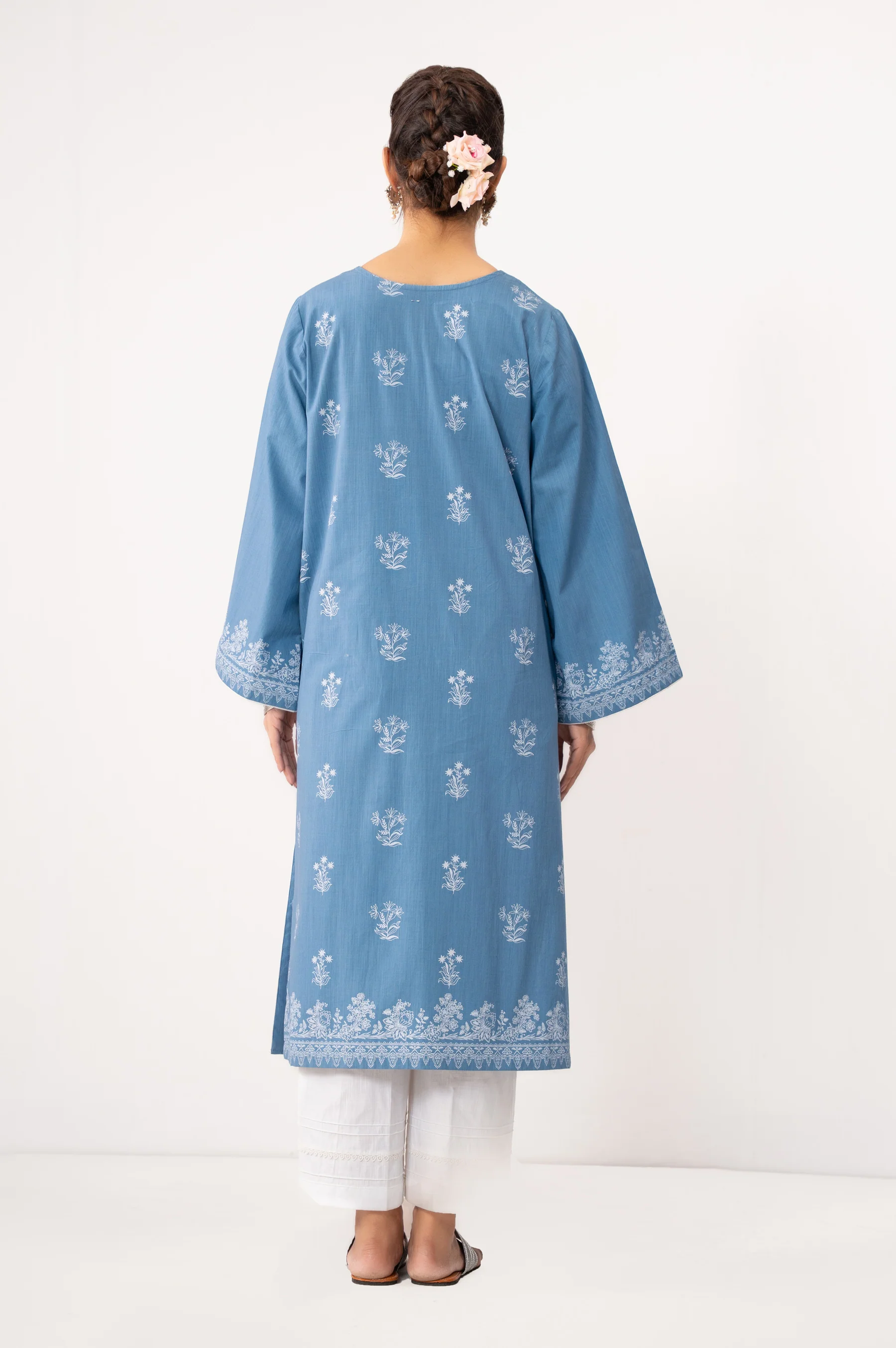 Stitched 2 Piece Paste Printed Both Side Slub Suit - Image 6