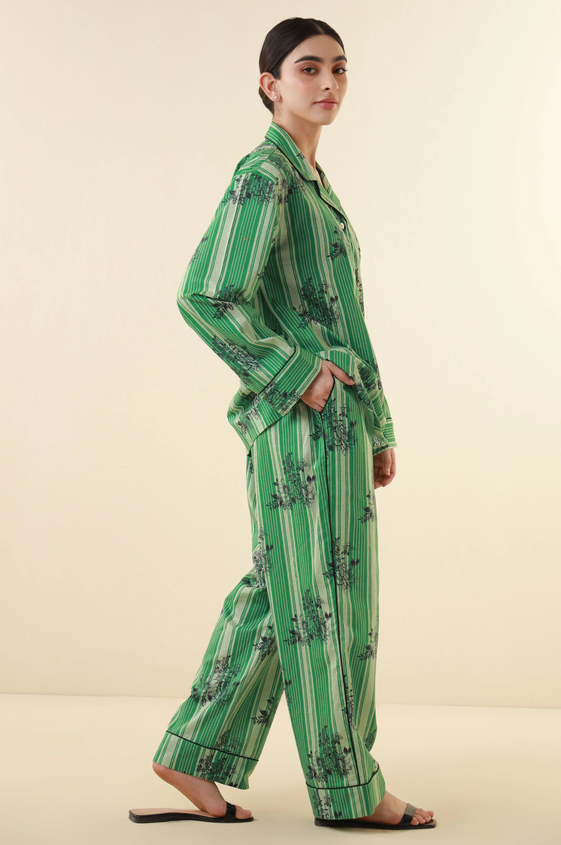 2 Piece PJ Set - Green - Image 6
