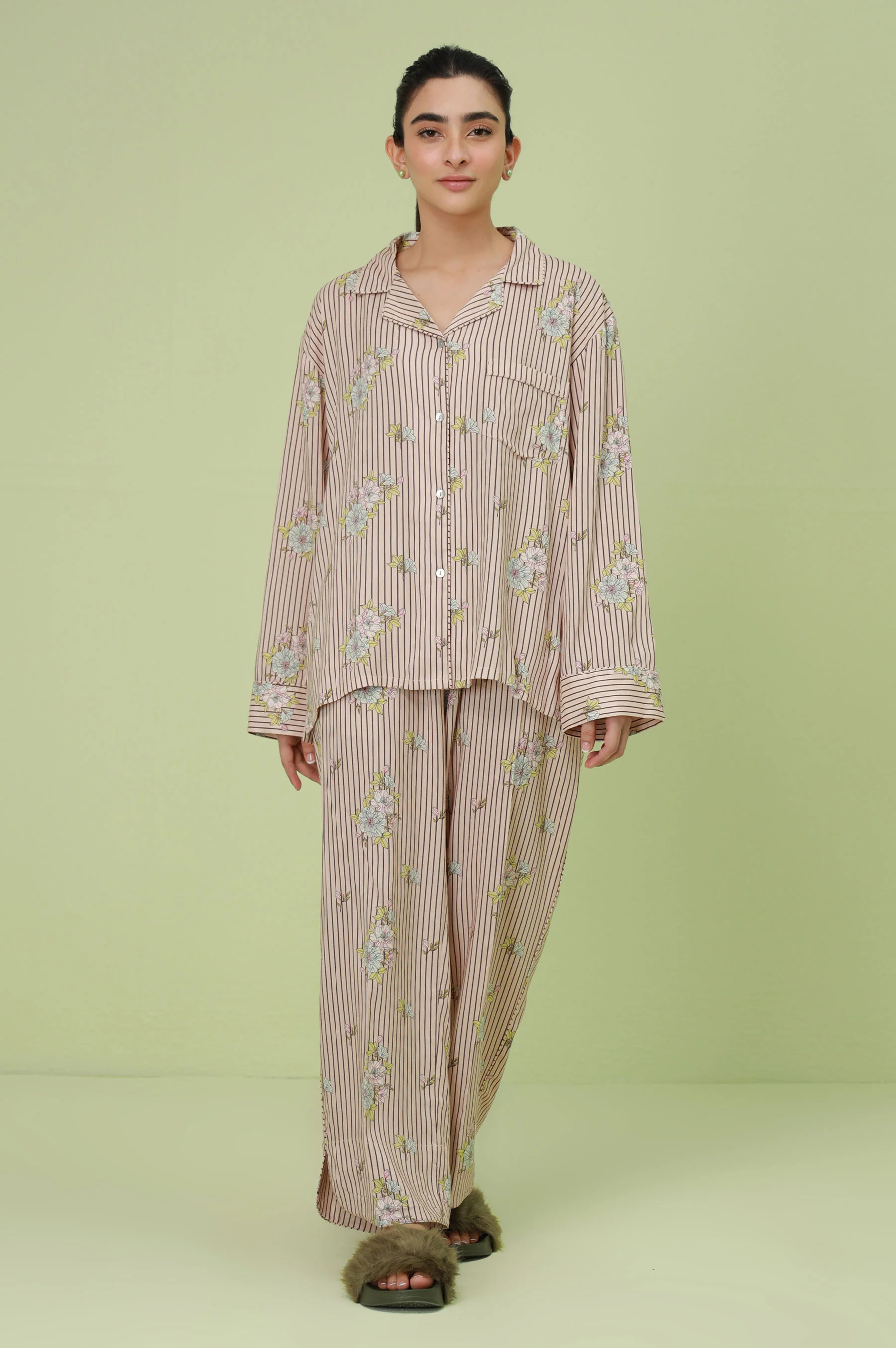 2 Piece PJ Set - Brown