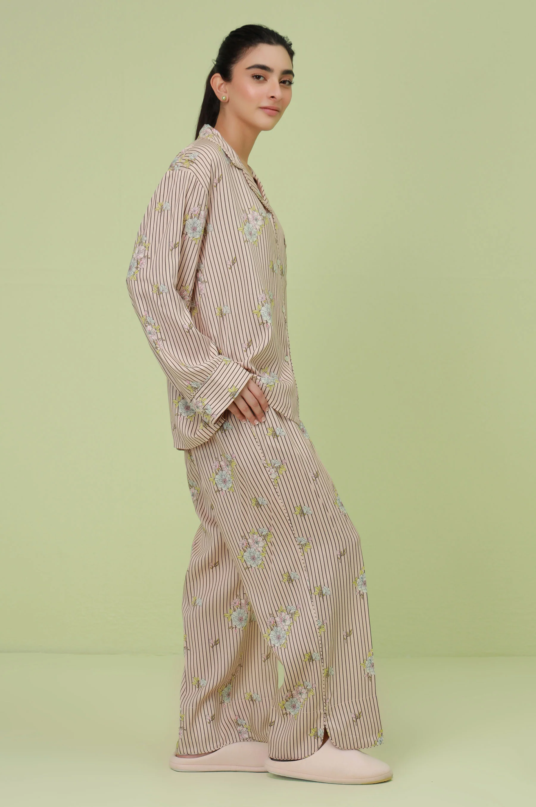 2 Piece PJ Set - Brown - Image 3