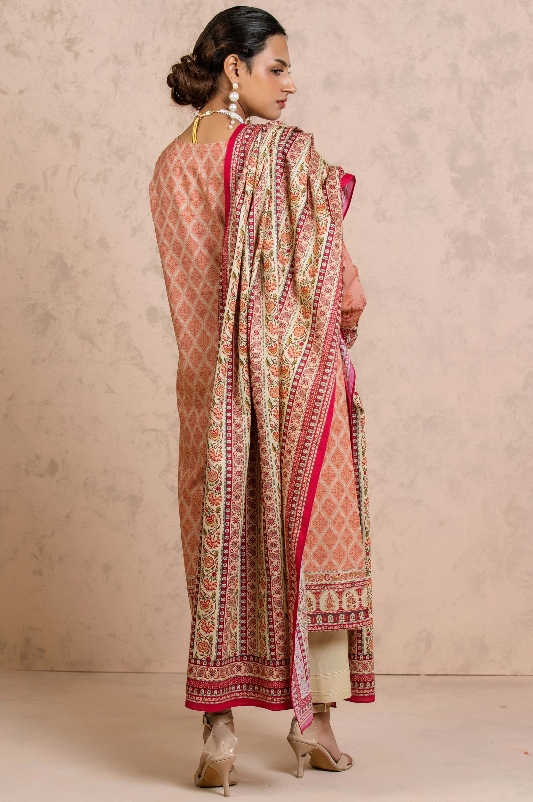 Stitched 2 Piece Printed Cottel Suit - Image 2