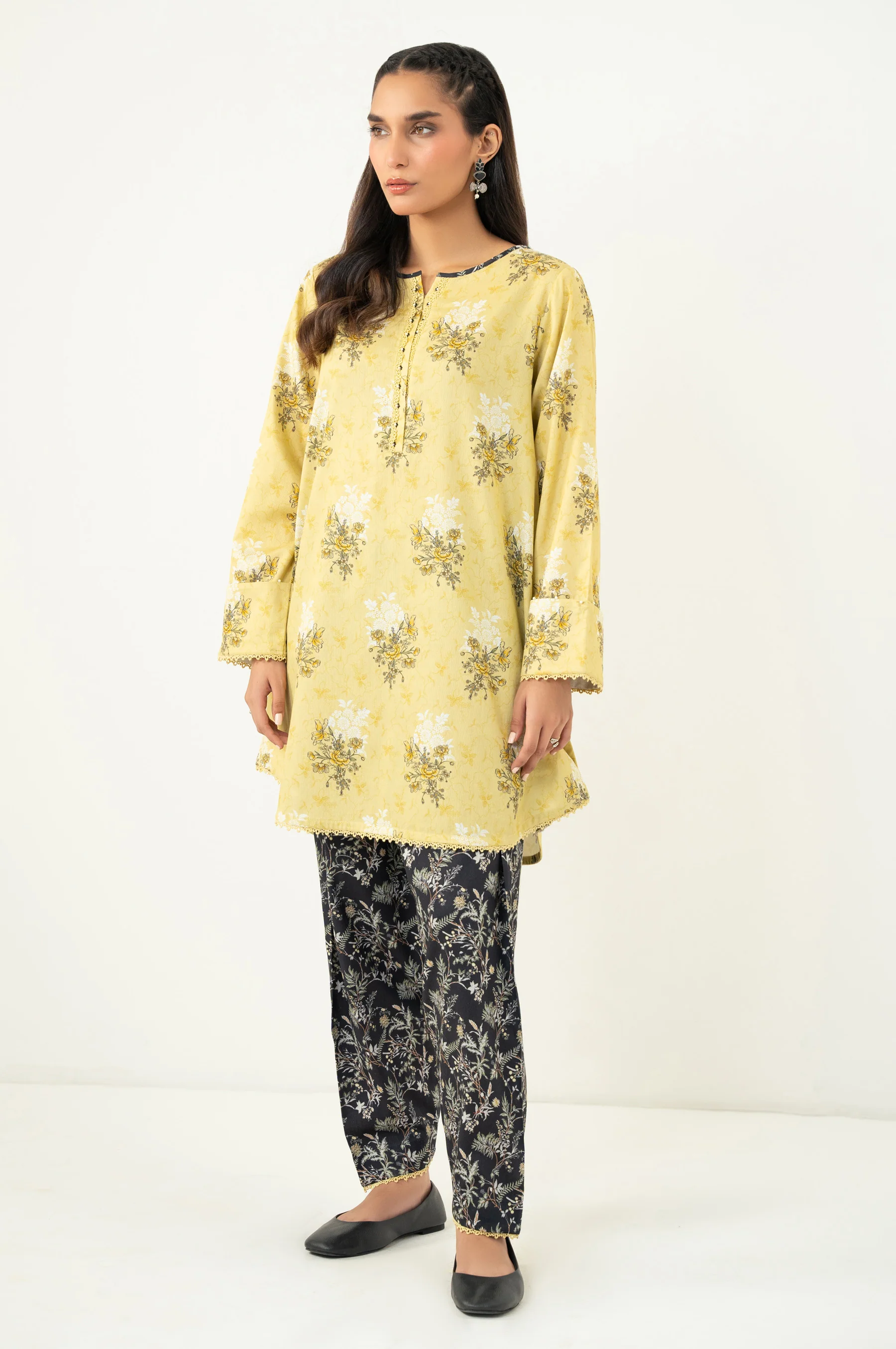 STITCHED PRINTED SHIRT BOTTOM - Image 2