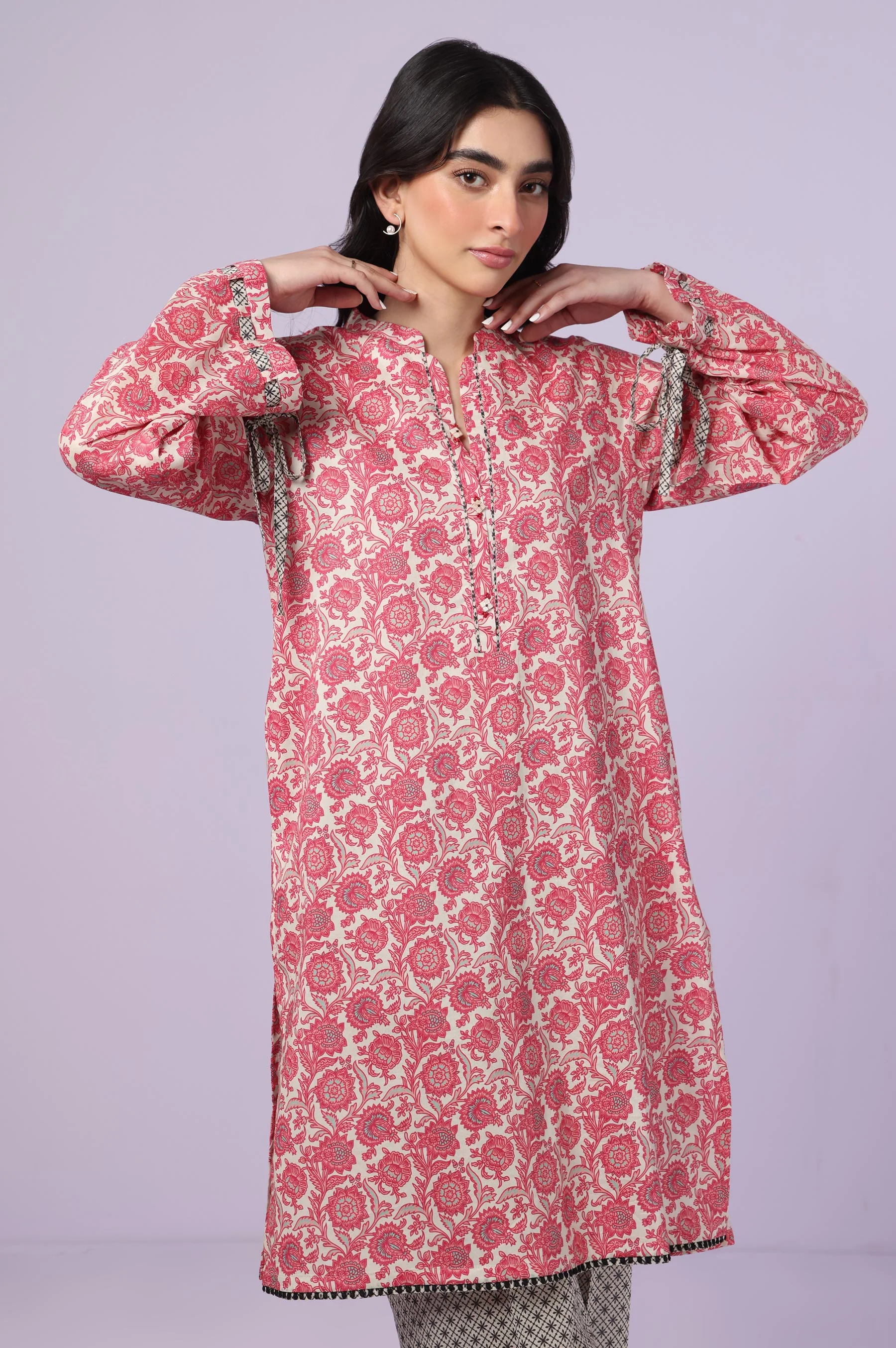 Stitched 2 Piece Printed Lawn Suit - Image 2