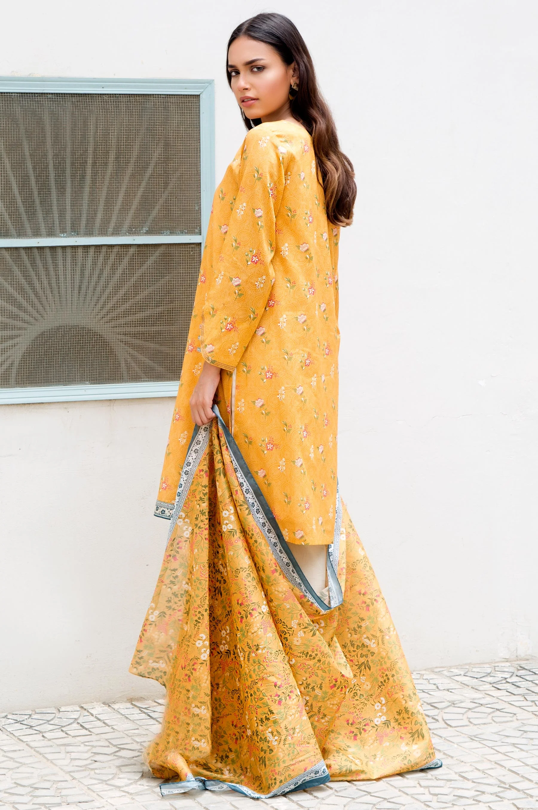 Stitched 2 Piece Printed Lawn Suit - Image 2