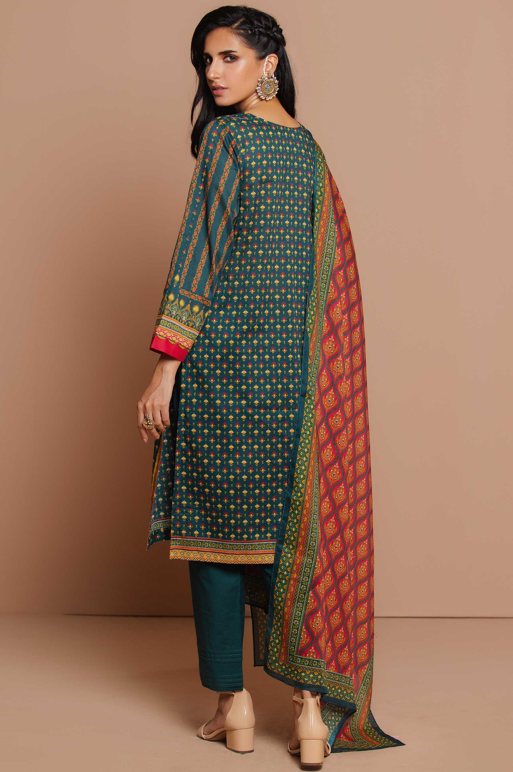 Stitched 2 Piece Printed Lawn Suit - Image 3