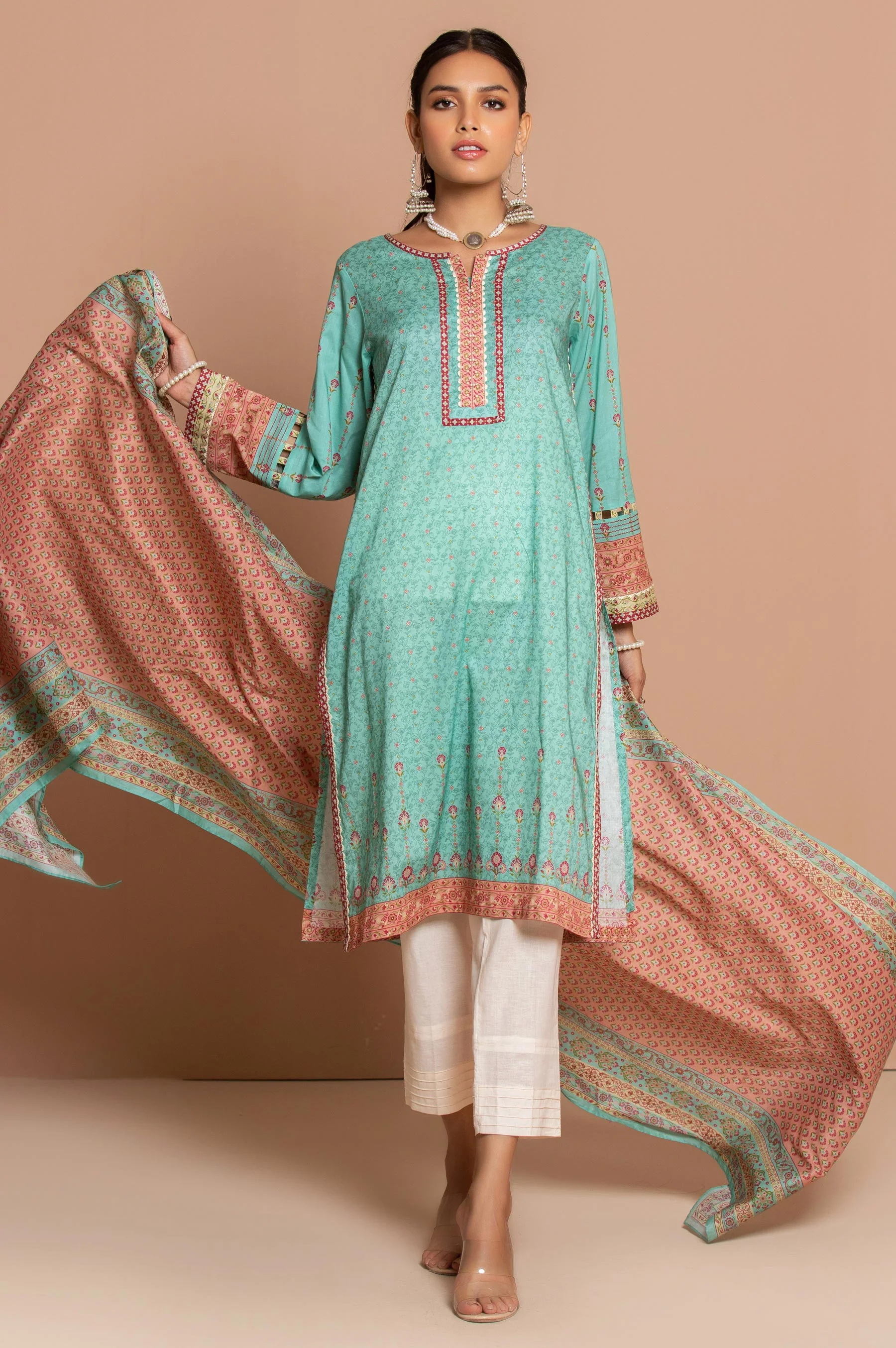 Stitched 2 Piece Printed Lawn Suit - Image 3