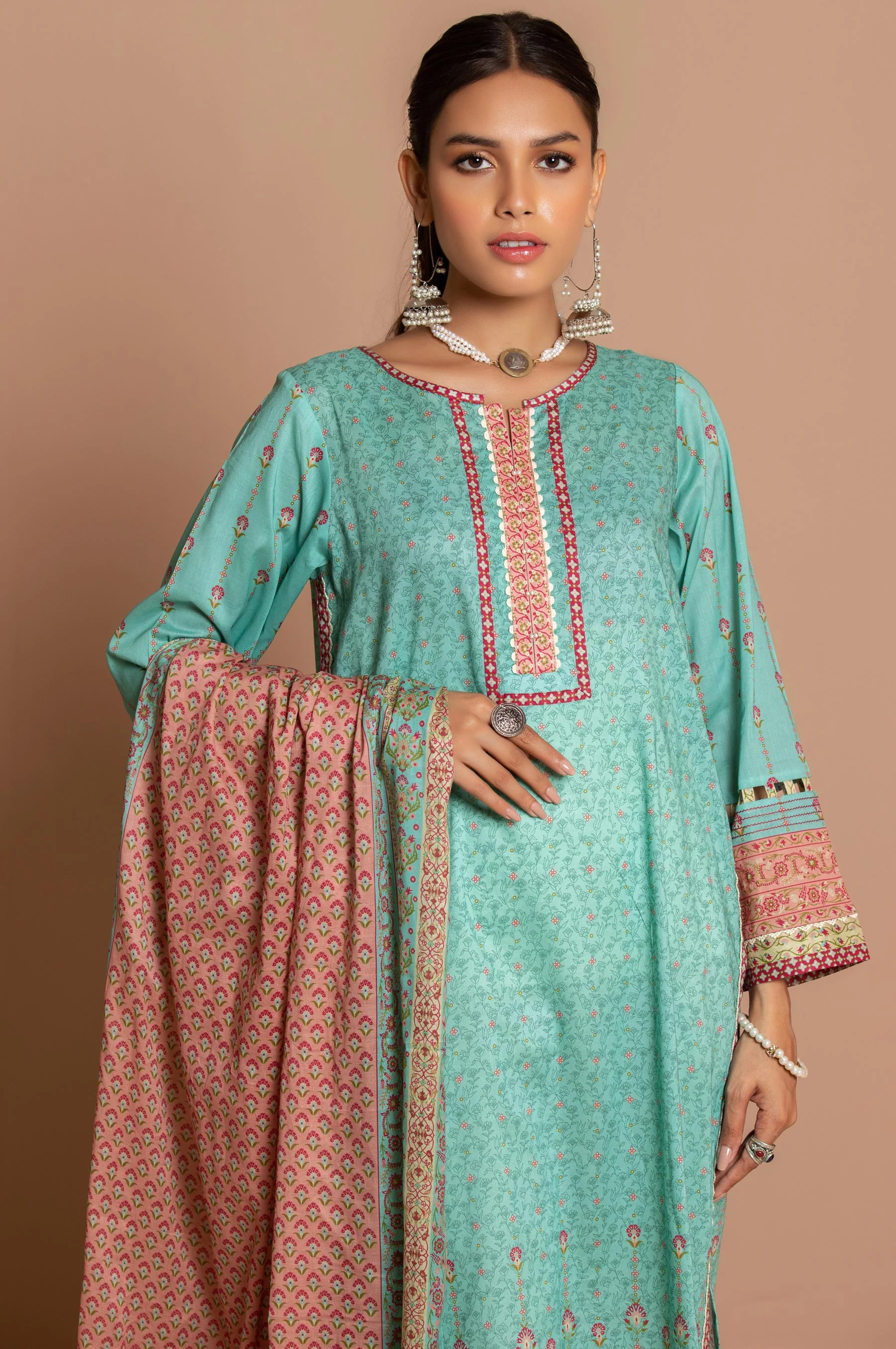 Stitched 2 Piece Printed Lawn Suit - Image 4