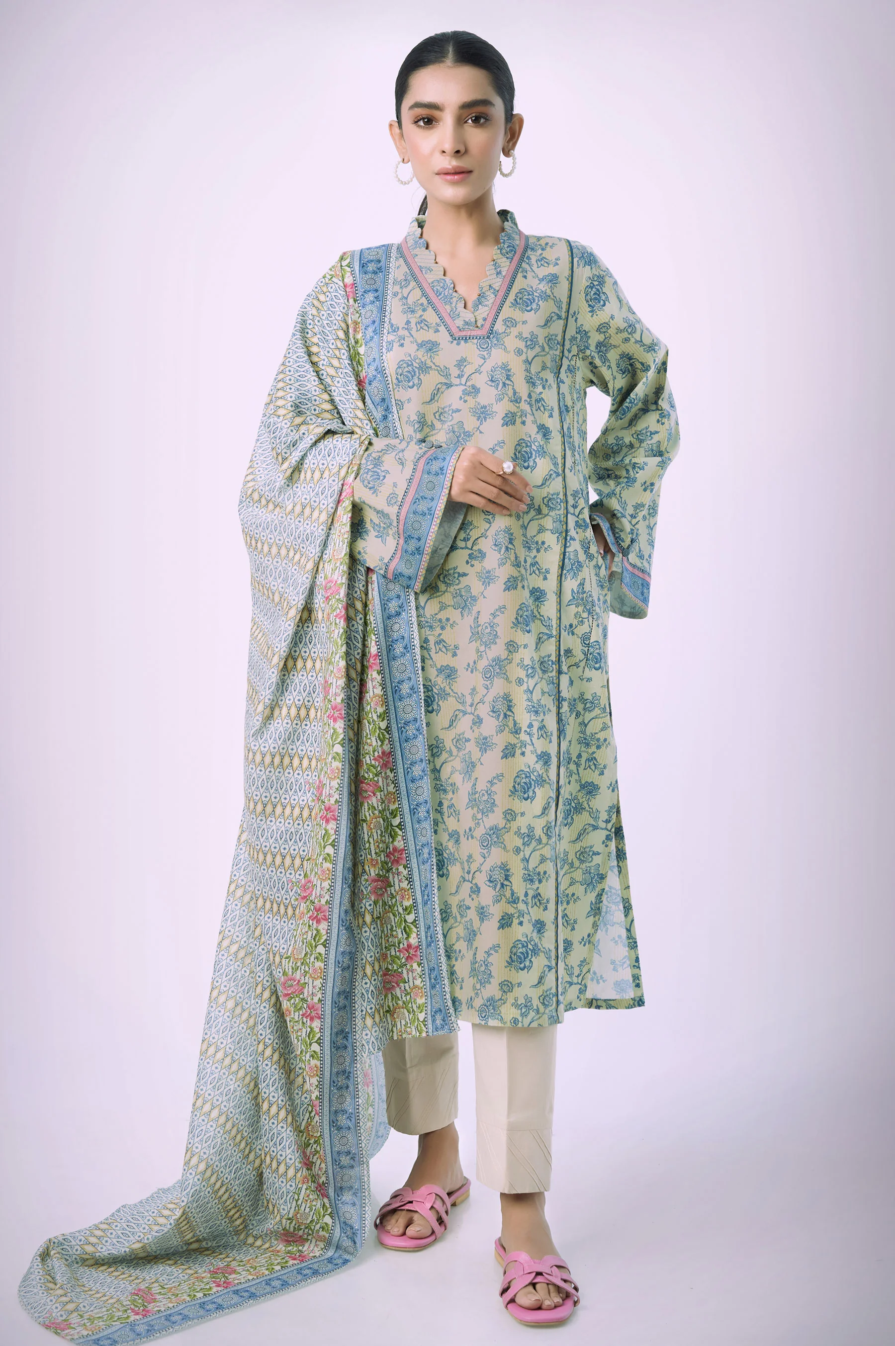 Stitched 2 Piece Printed Lawn Suit