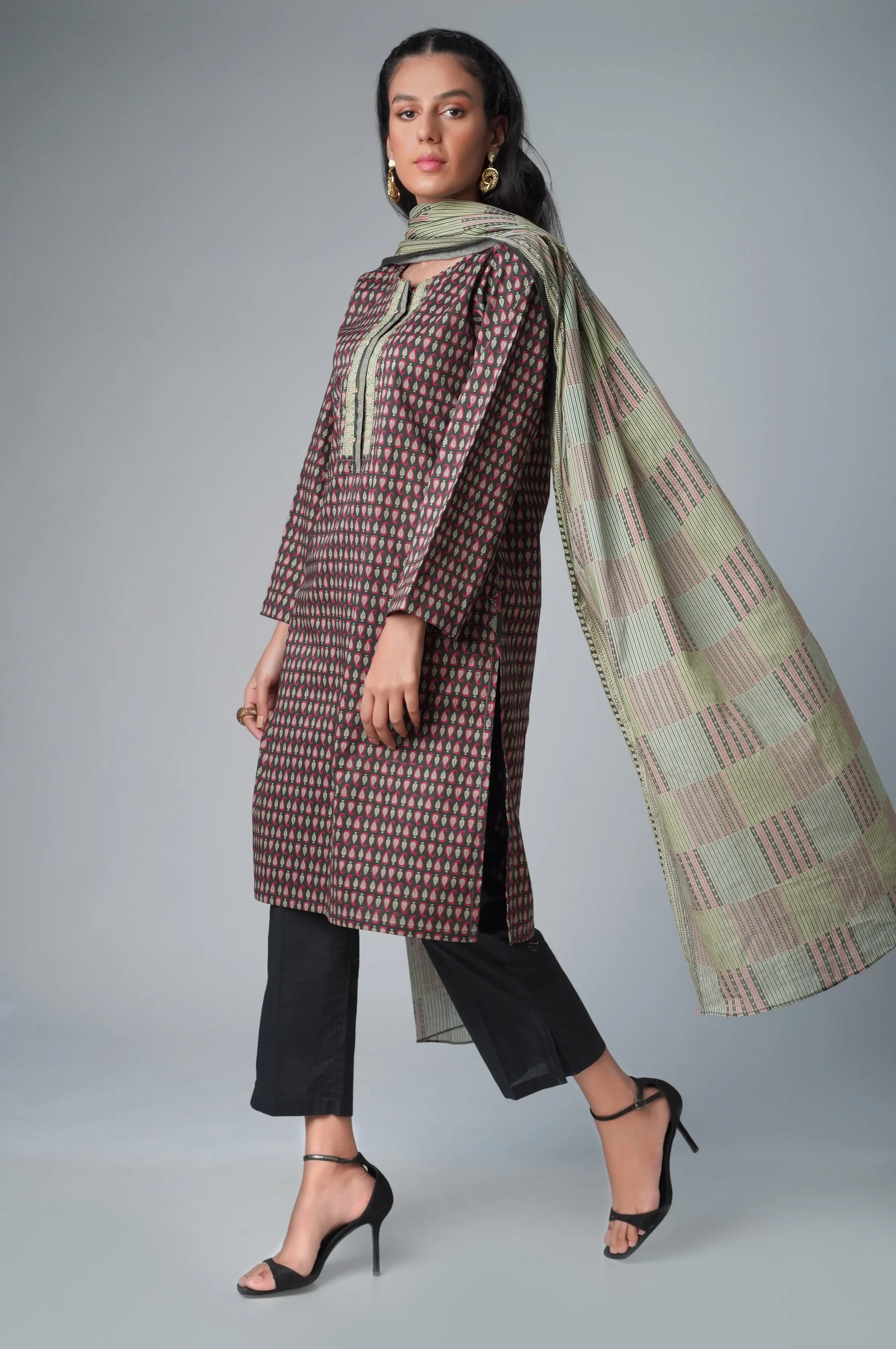 Stitched 2 Piece Printed Lawn Suit - Image 5