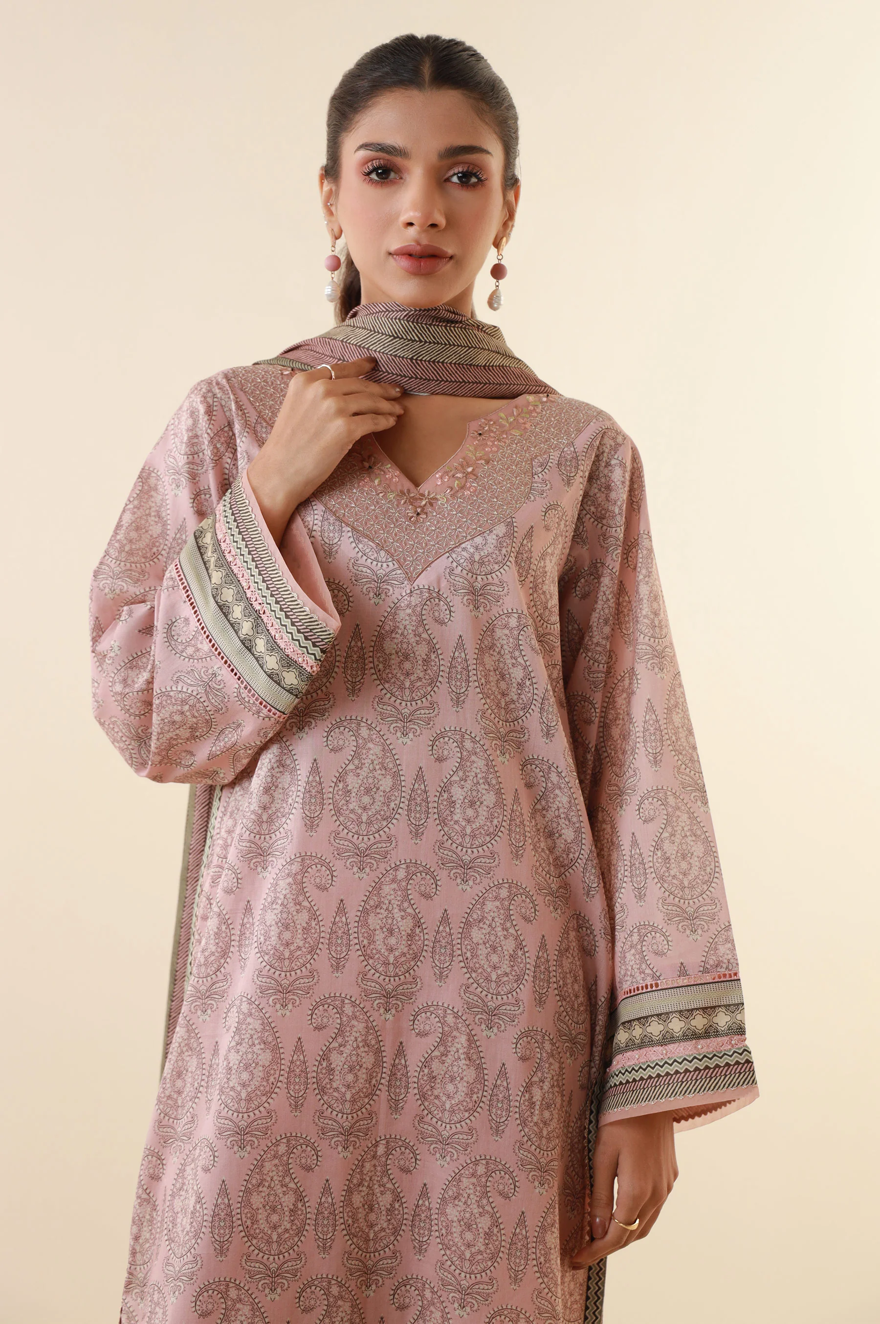 Stitched 2 Piece Printed Lawn Suit - Image 2