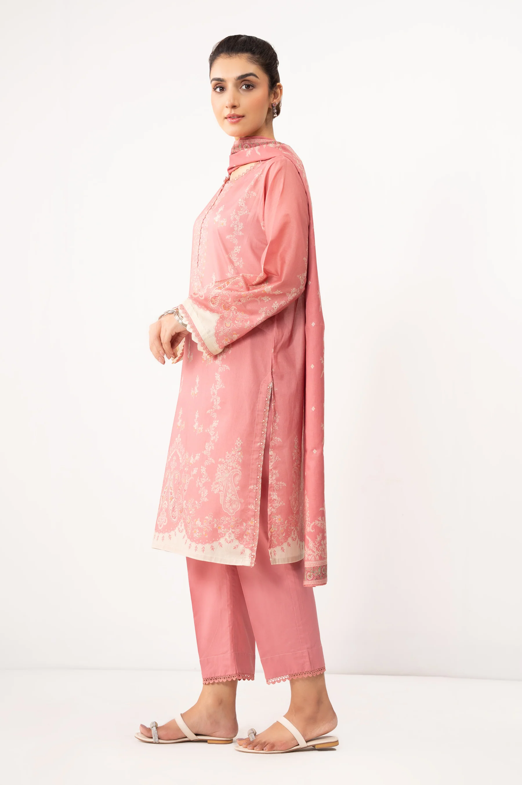 PRINTED LAWN STITCHED SHIRT BOTTOM - Image 3