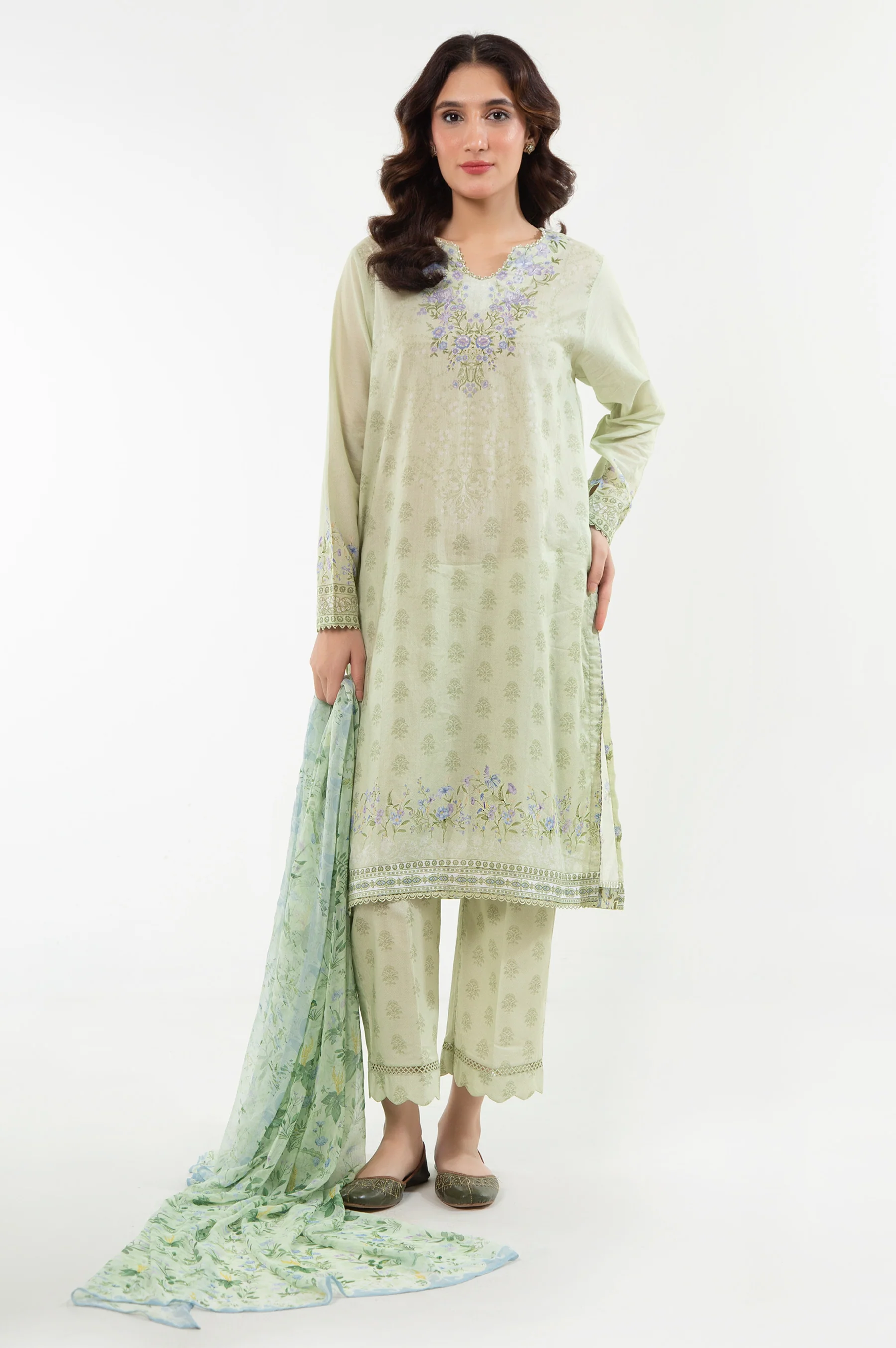 PRINTED LAWN STITCHED SHIRT BOTTOM - Image 2
