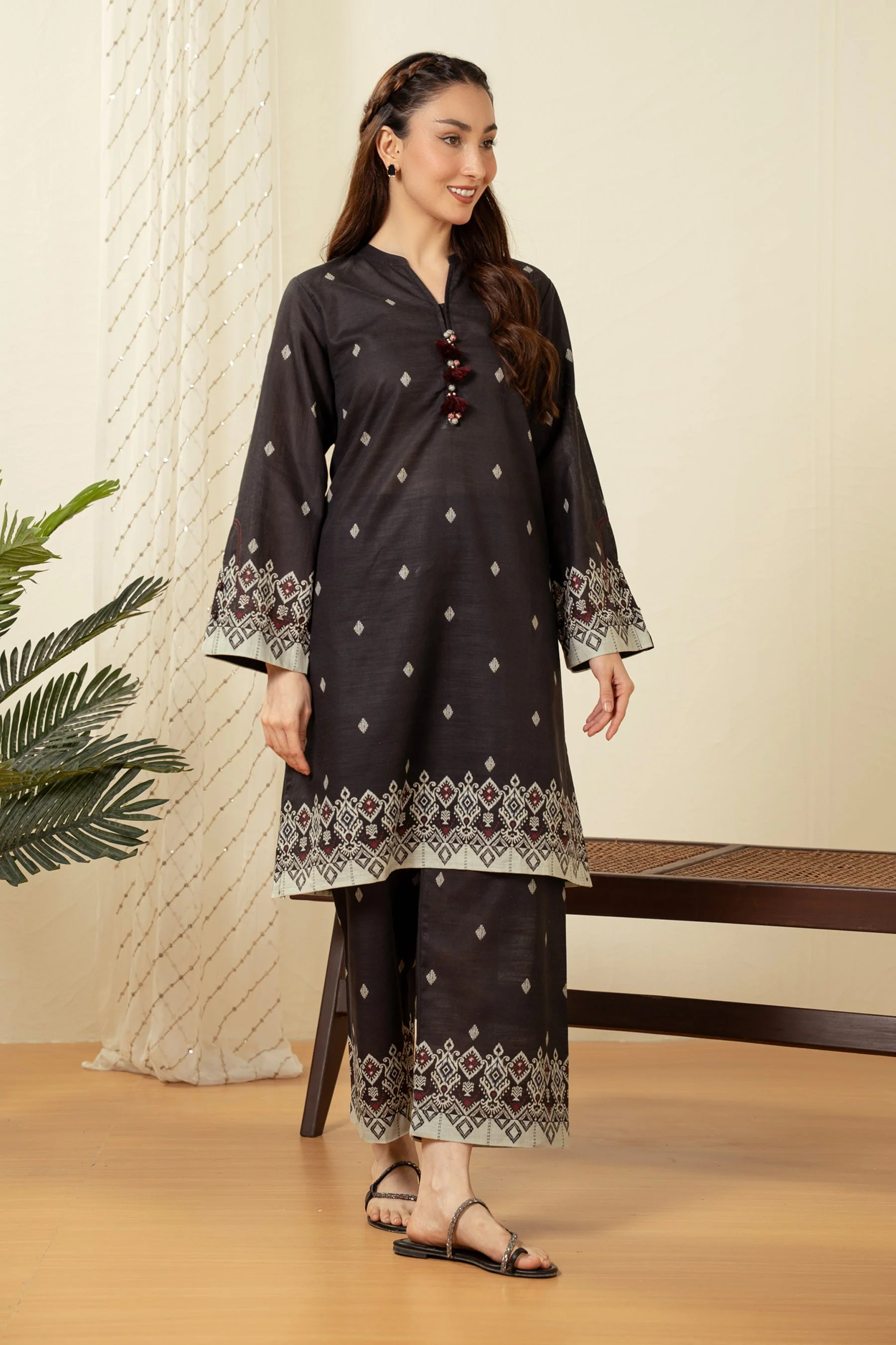 STITCHED PRINTED SUIT (FACTORY E-OUTLET)
