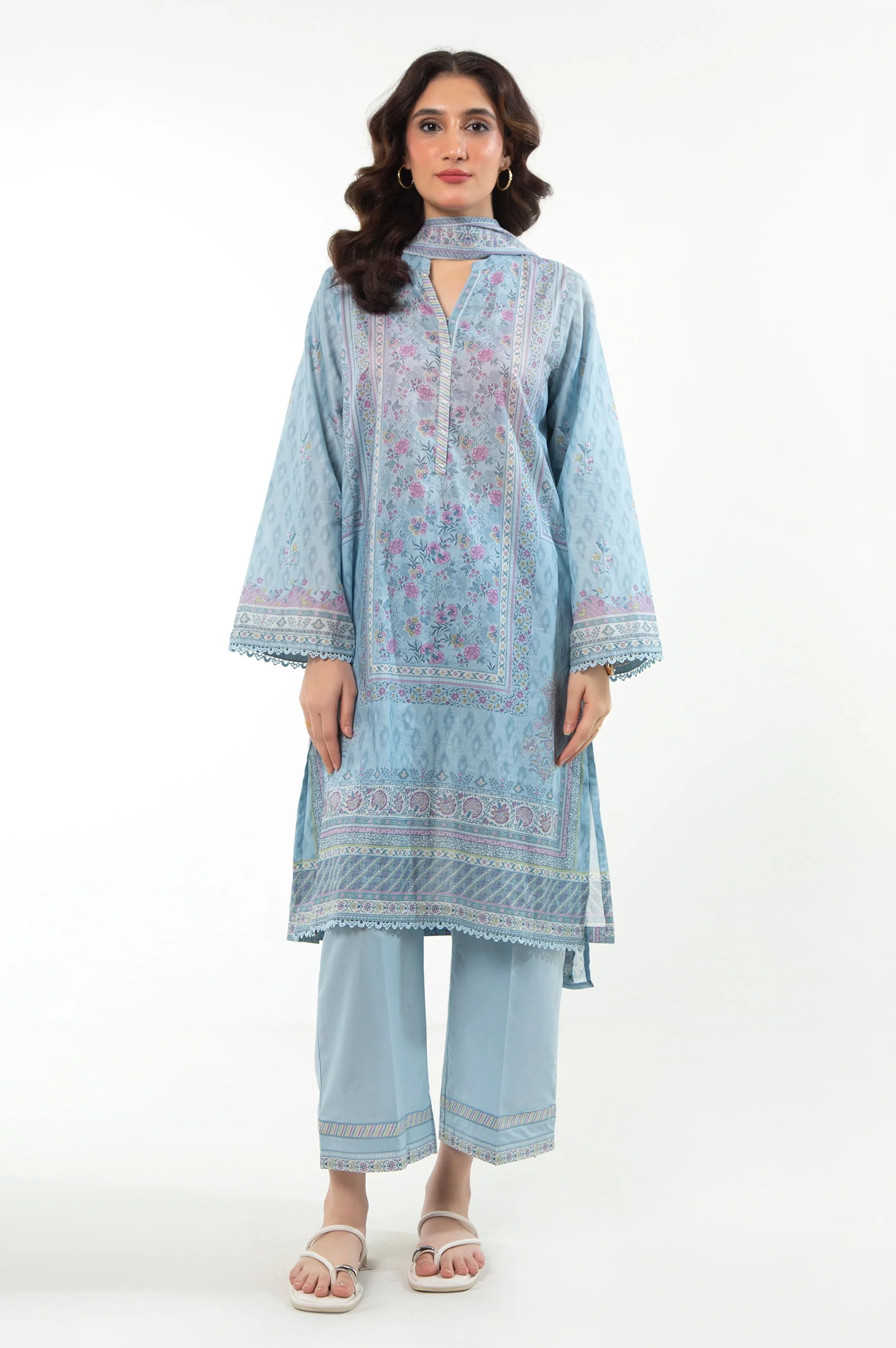 PRINTED LAWN STITCHED SHIRT BOTTOM - Image 2