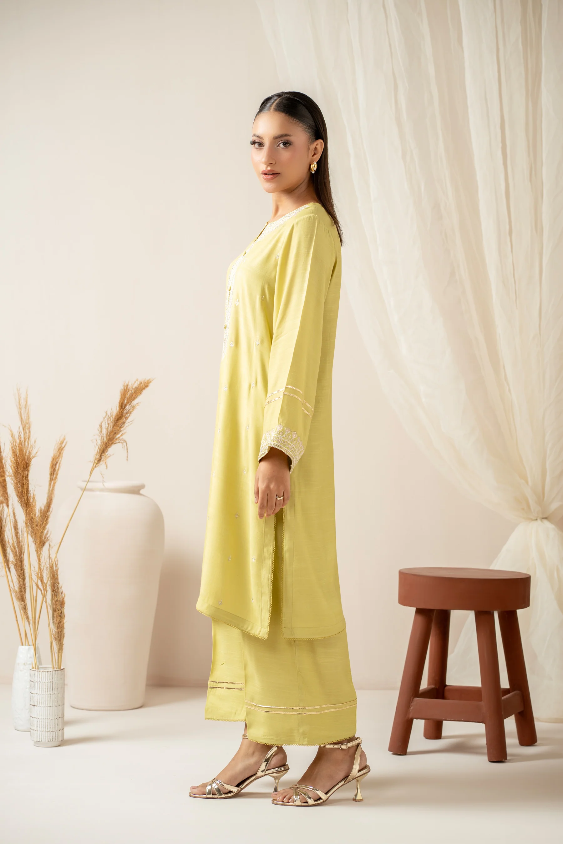 STITCHED EMBROIDERED SHIRT BOTTOM - Image 5