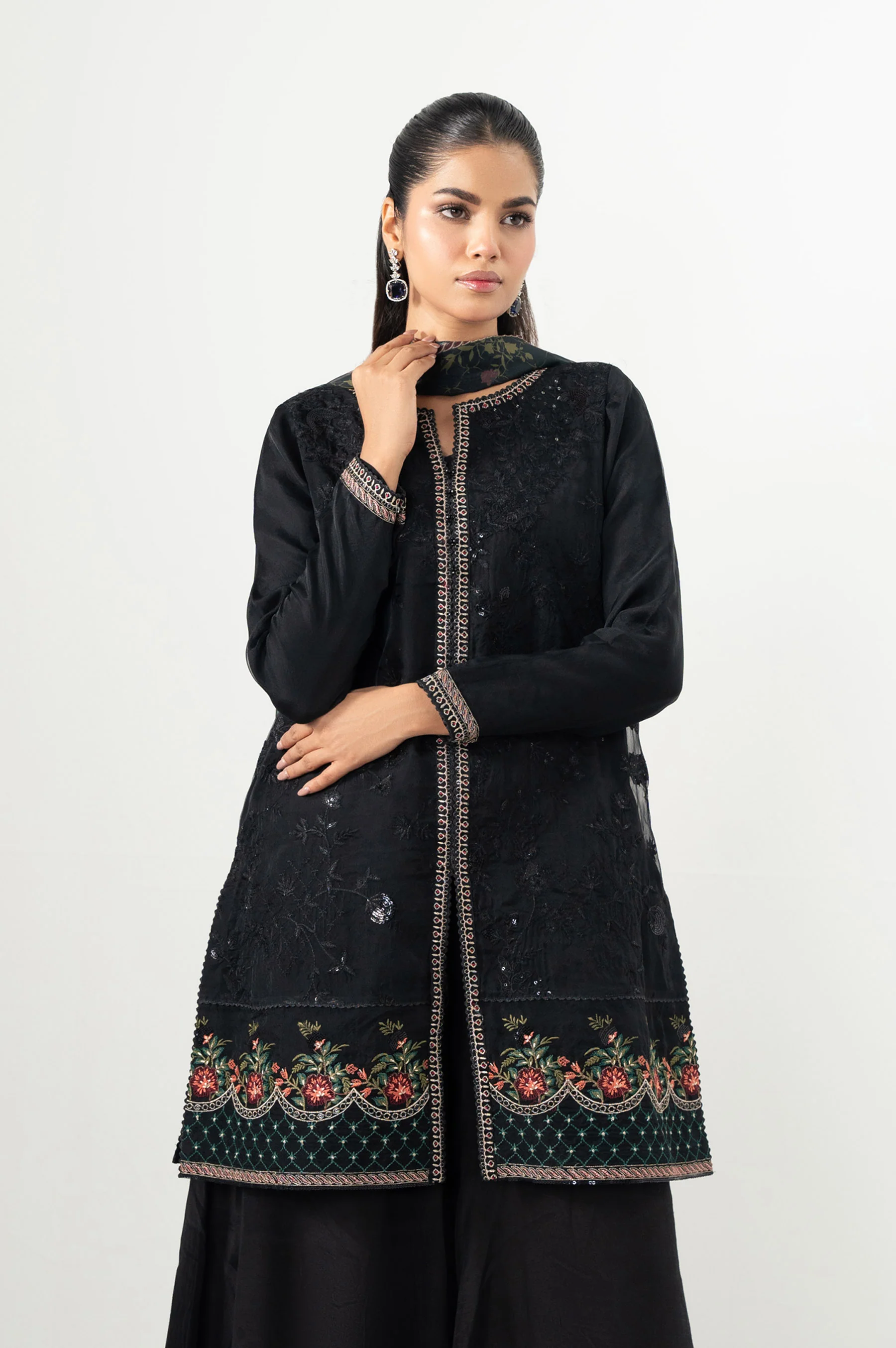 EMBROIDERED SHIRT DUPATTA SUIT - Image 5