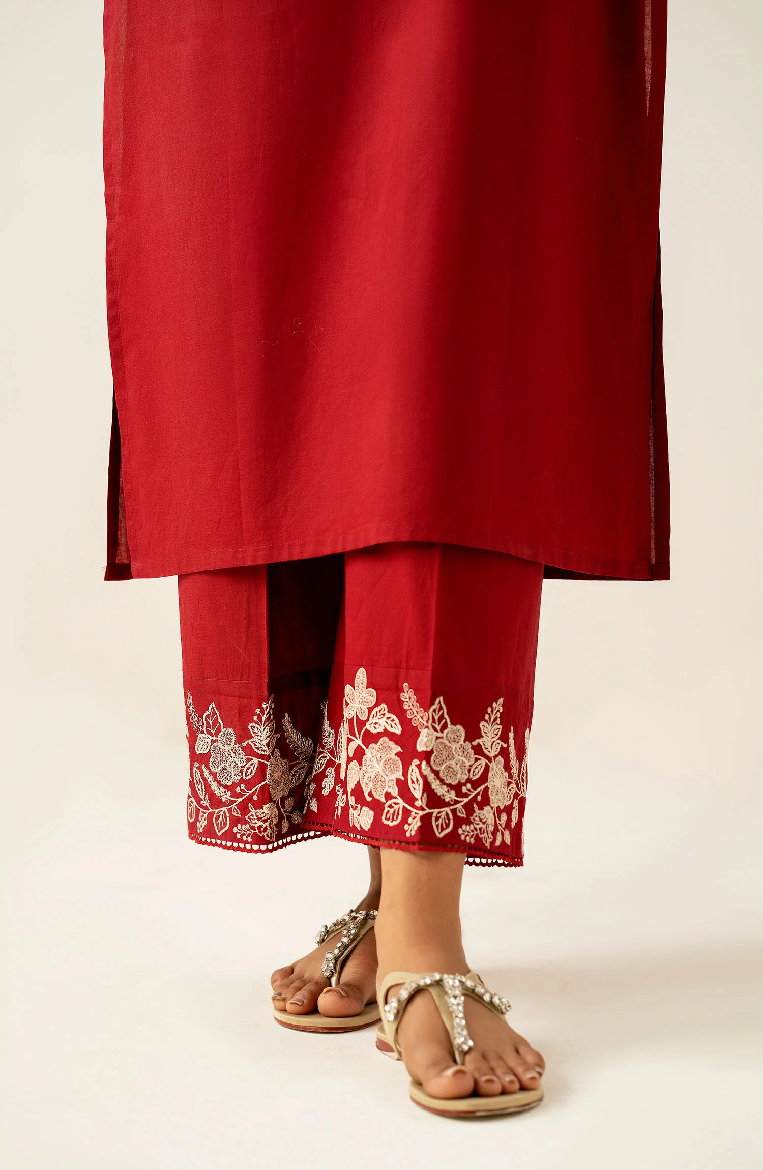Stitched 2 Piece Stylized Cambric Suit - Image 6