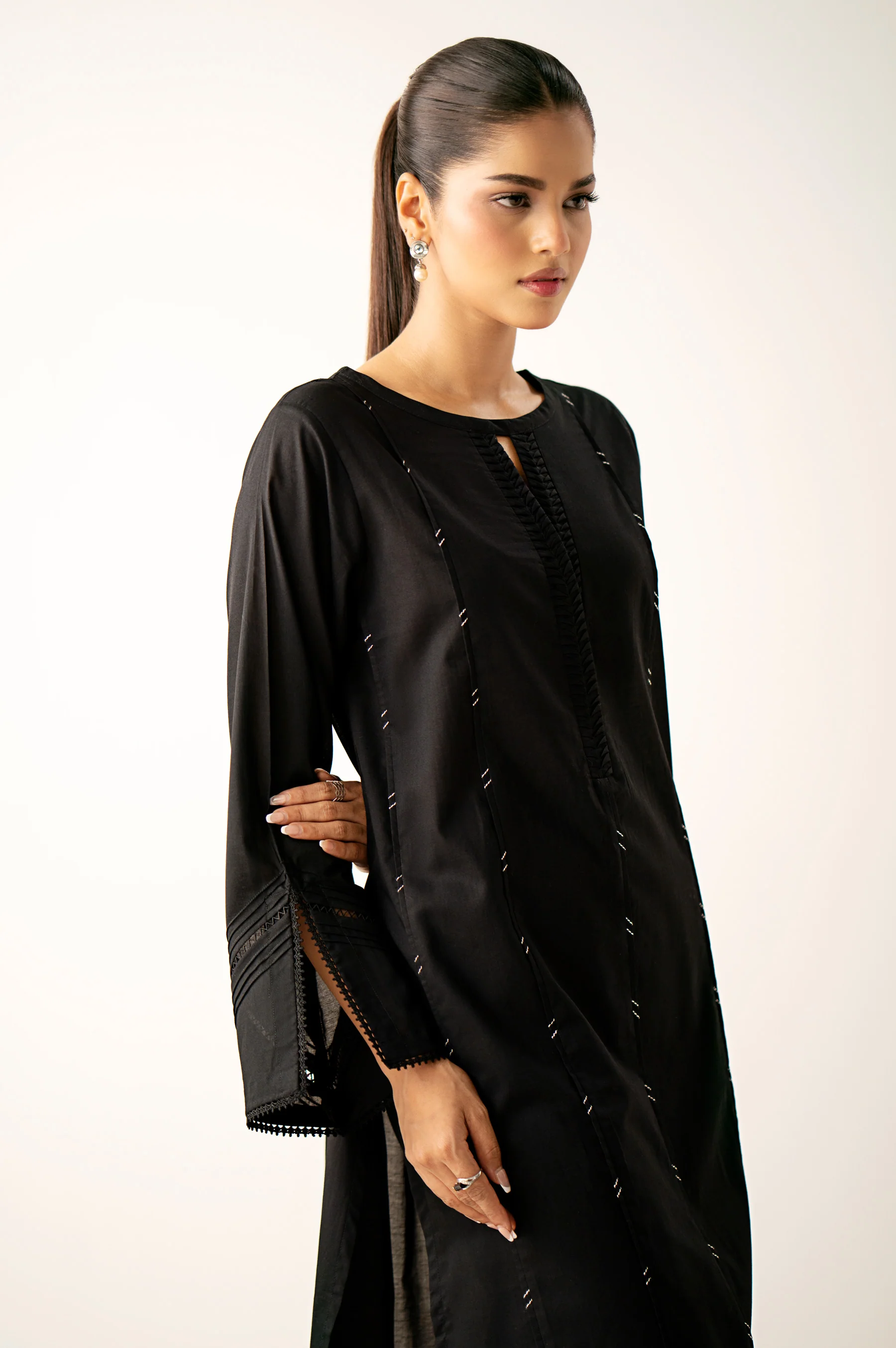 Stitched 2 Piece Stylized Cambric Suit